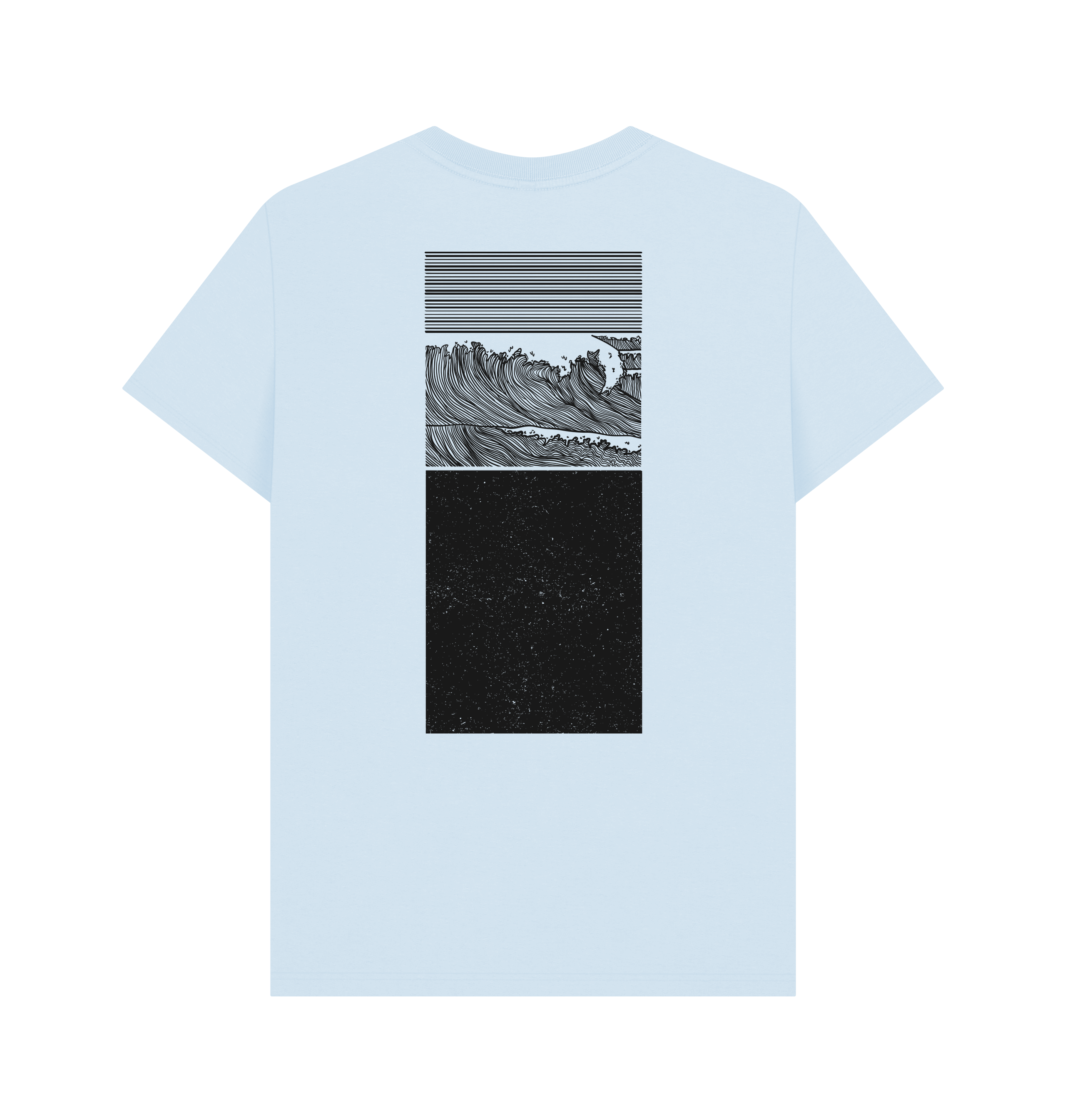 Sky Blue Printed T-shirt Back
