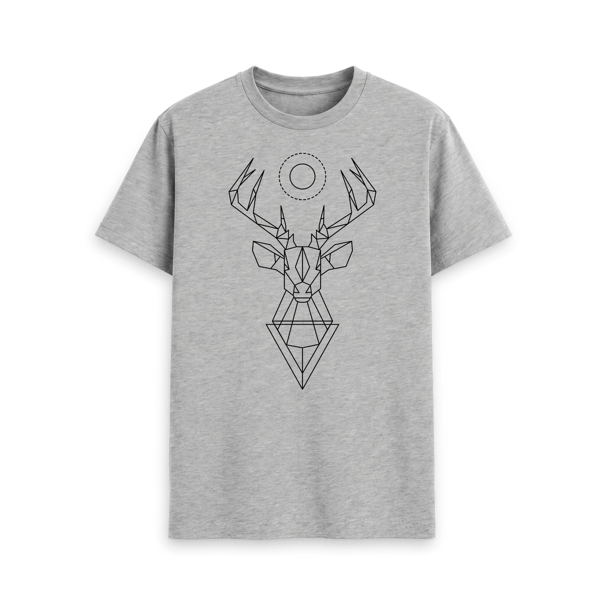 Athletic Grey Printed T-shirt Front