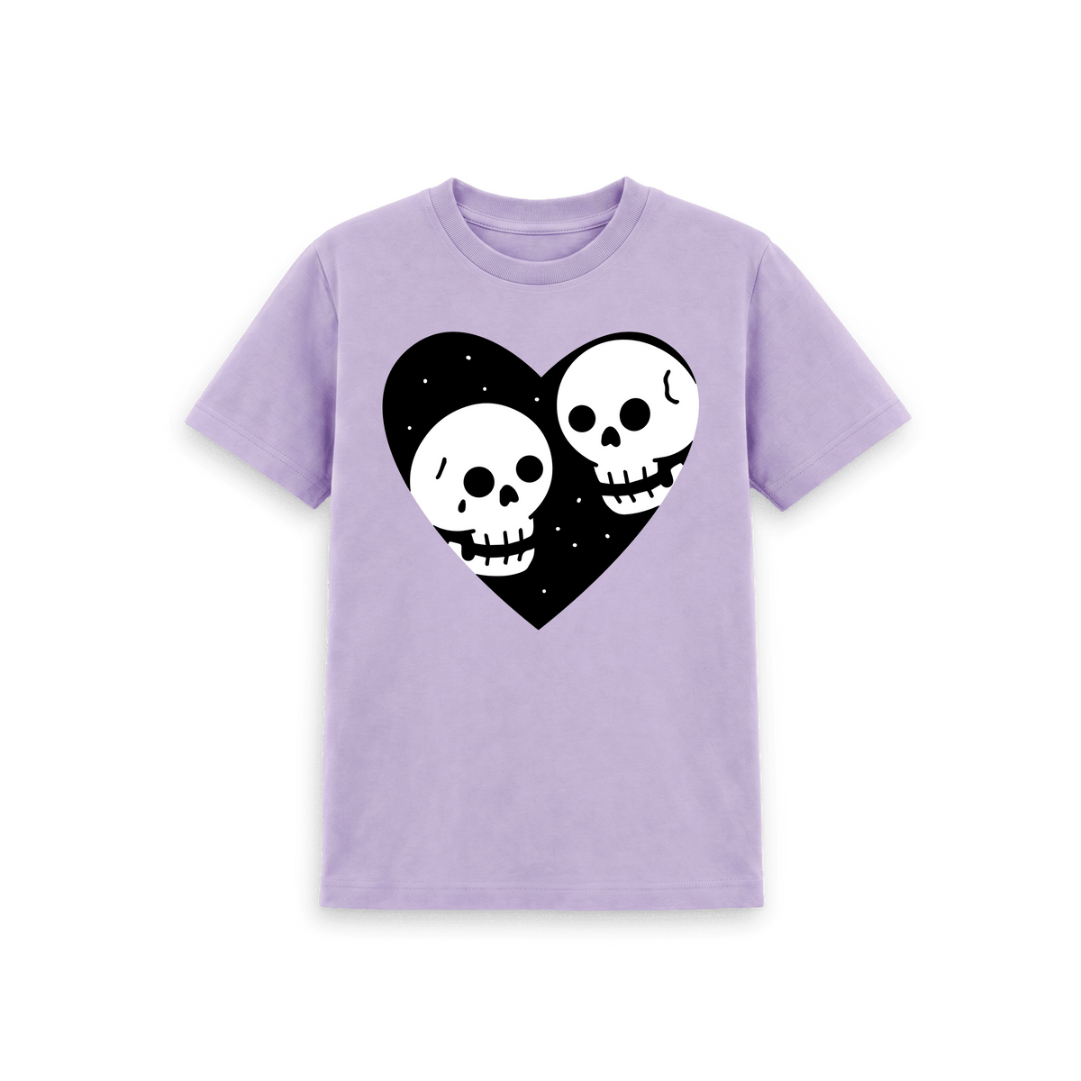 Soft Lilac Printed Kids T-Shirt Front