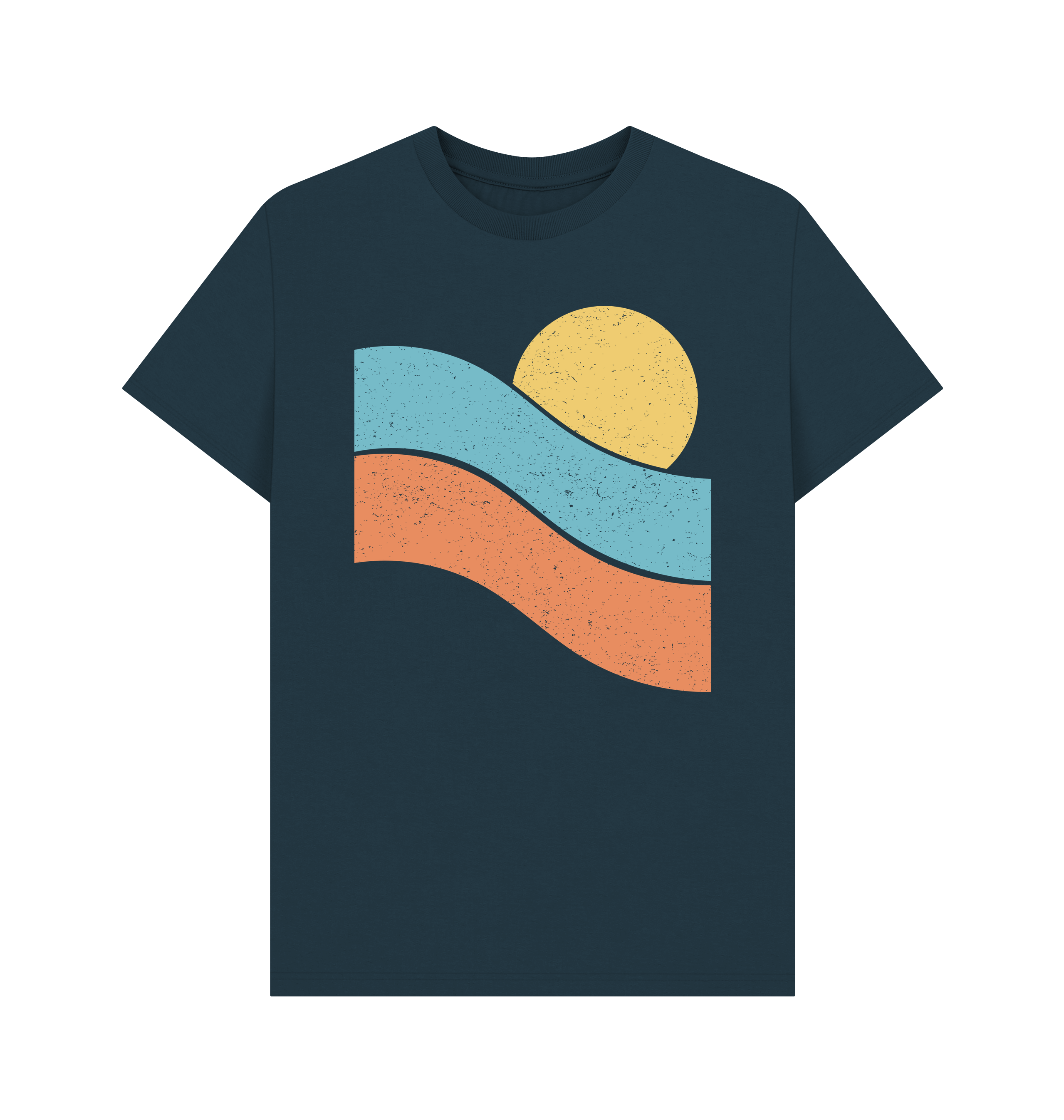 Denim Blue Printed T-shirt Front