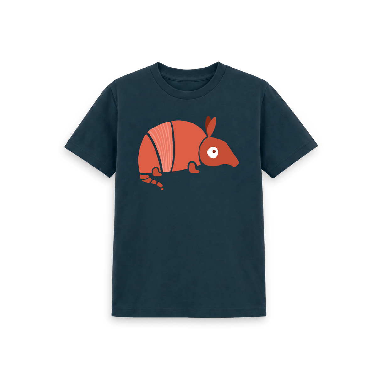 Denim Blue Printed Kids T-Shirt Front