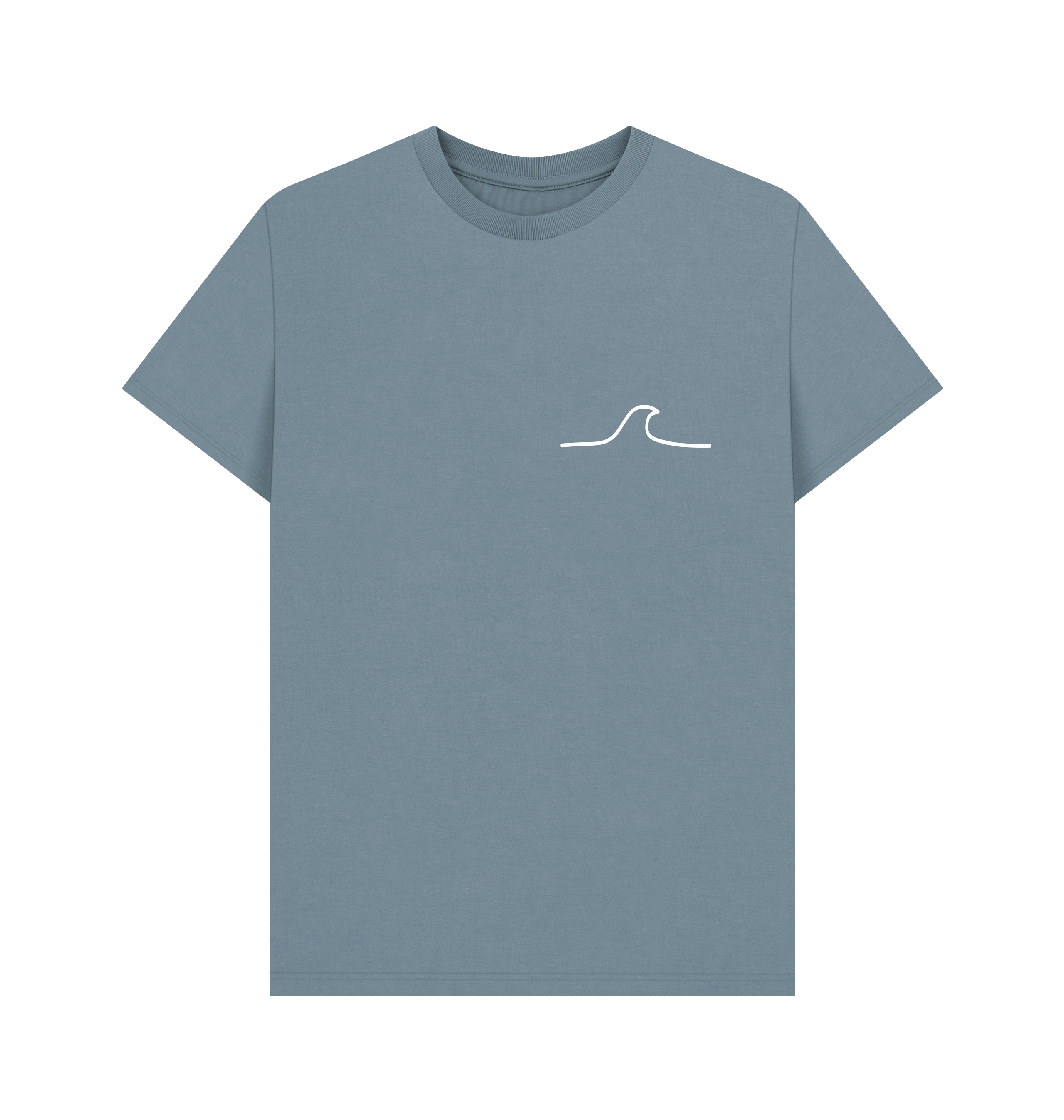 Stone Blue Printed T-shirt Front