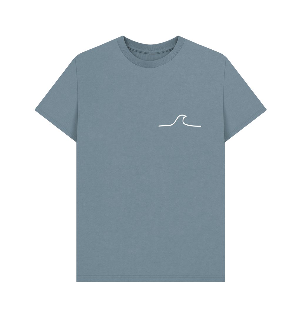 Stone Blue Printed T-shirt Front