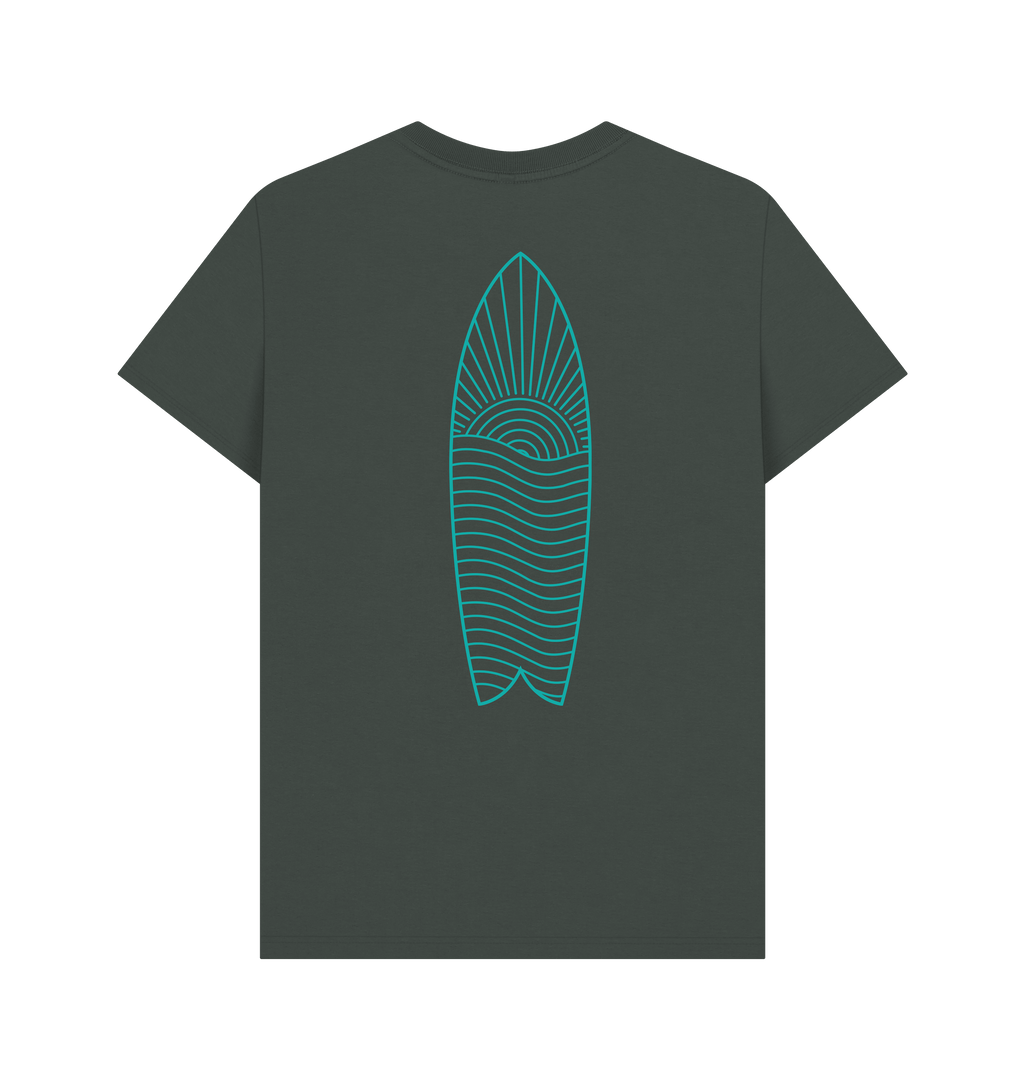 Dark Grey Printed T-shirt Back