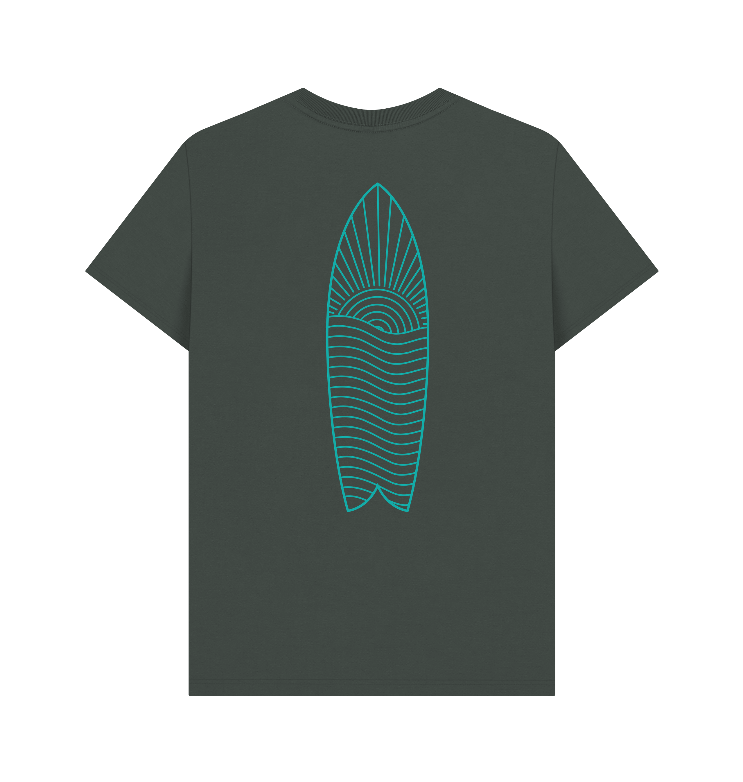 Dark Grey Printed T-shirt Back