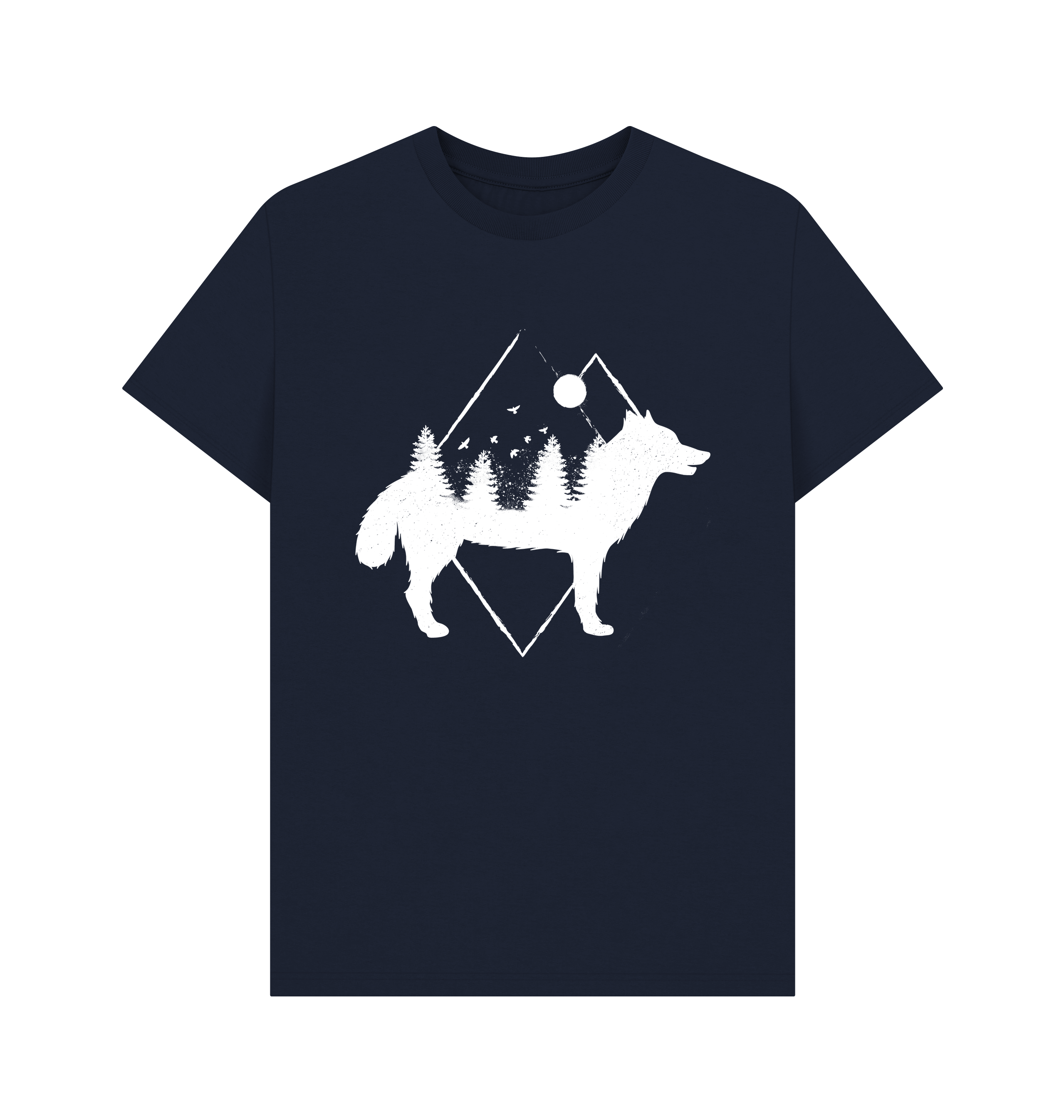 Navy Blue Printed T-shirt Front