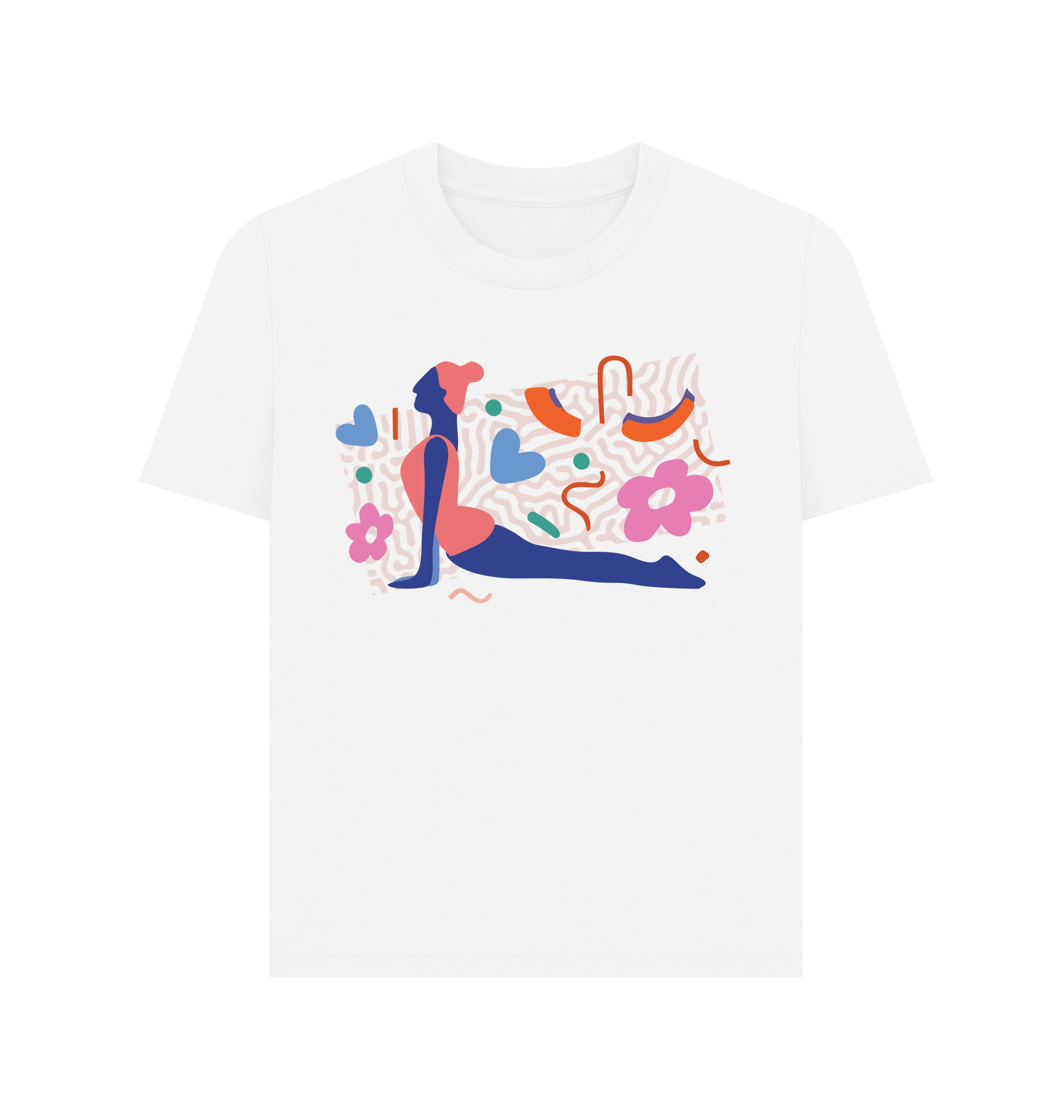 White Printed T-shirt Front