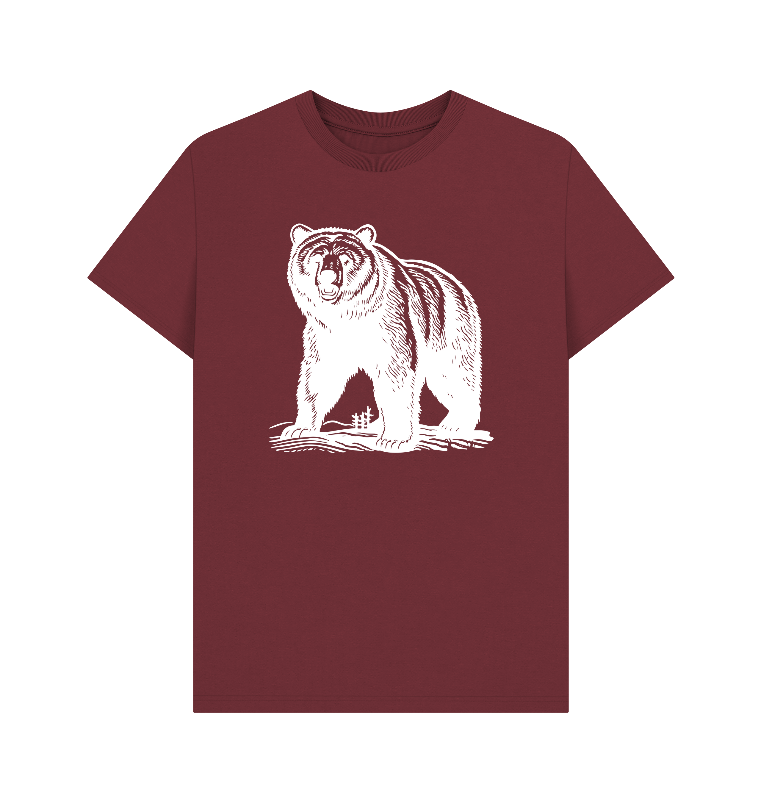 Red Wine Printed T-shirt Front