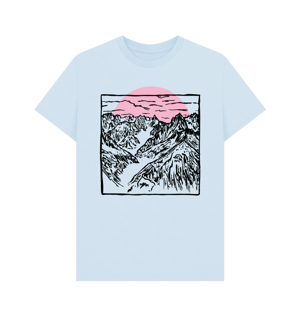 Sky Blue Printed T-shirt Front