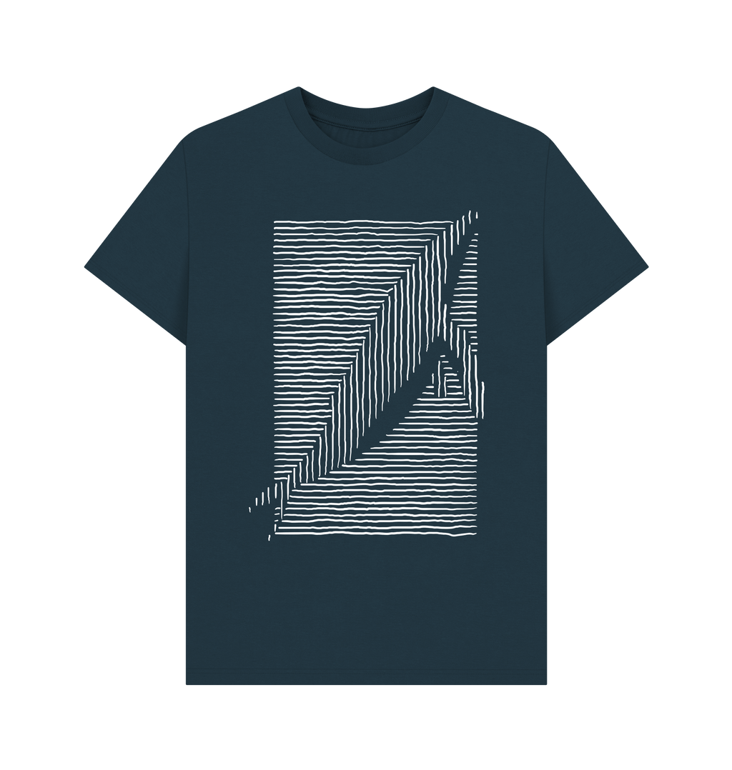 Denim Blue Printed T-shirt Front