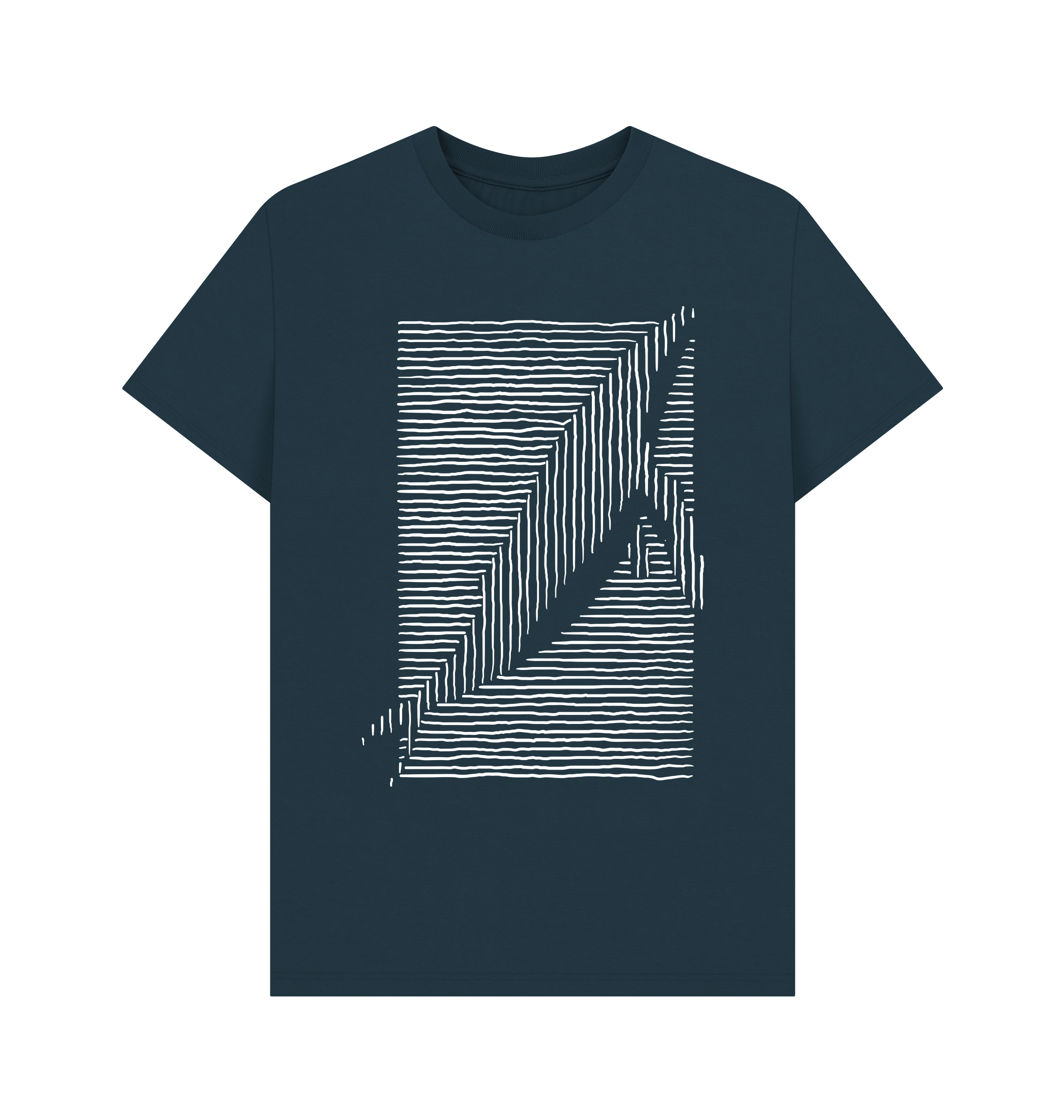 Denim Blue Printed T-shirt Front