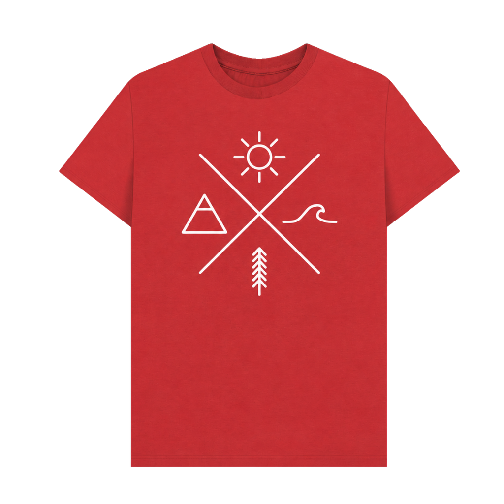 Nature Compass Mens T-Shirt | Modern Nature-Inspired Graphic
