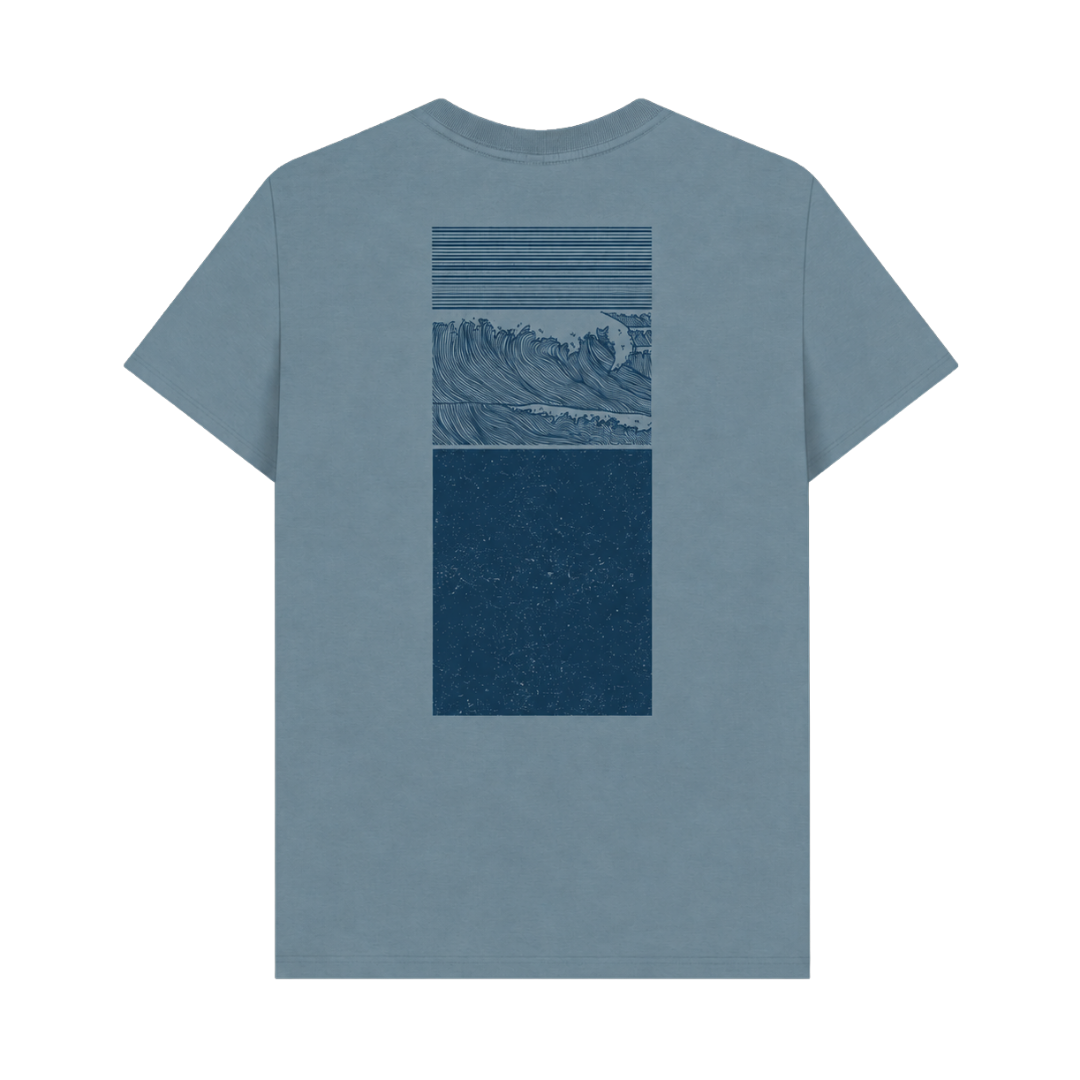 Ocean Wave Back Print | Organic Cotton Coastal Style