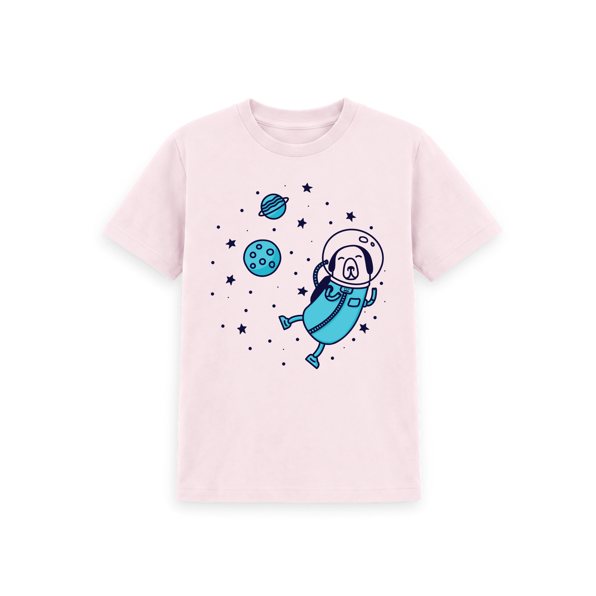Pink Printed Kids T-Shirt Front
