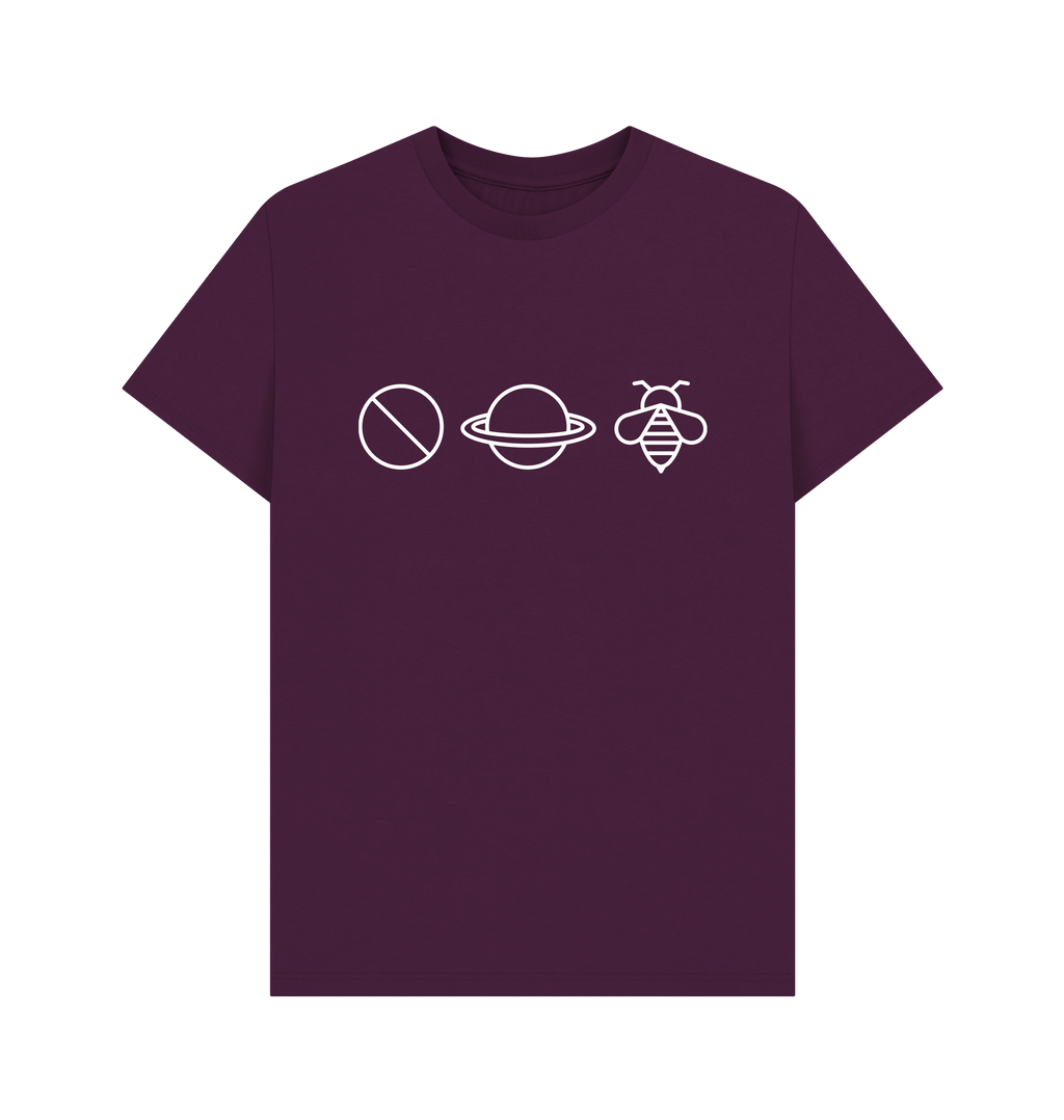 Purple Printed T-shirt Front
