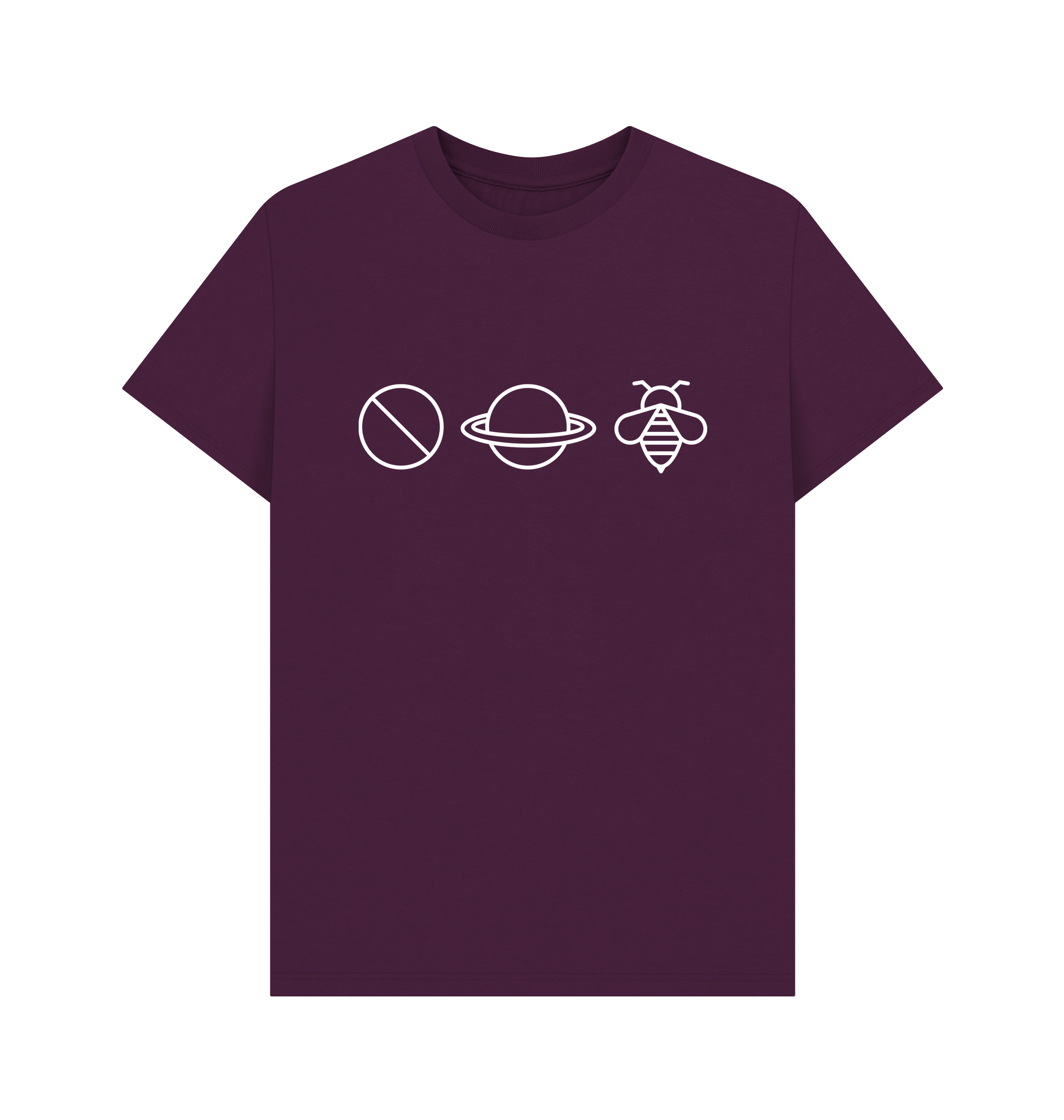 Purple Printed T-shirt Front