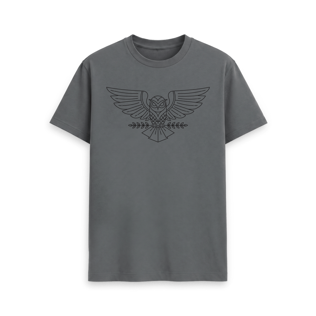 Slate Grey Printed T-shirt Front