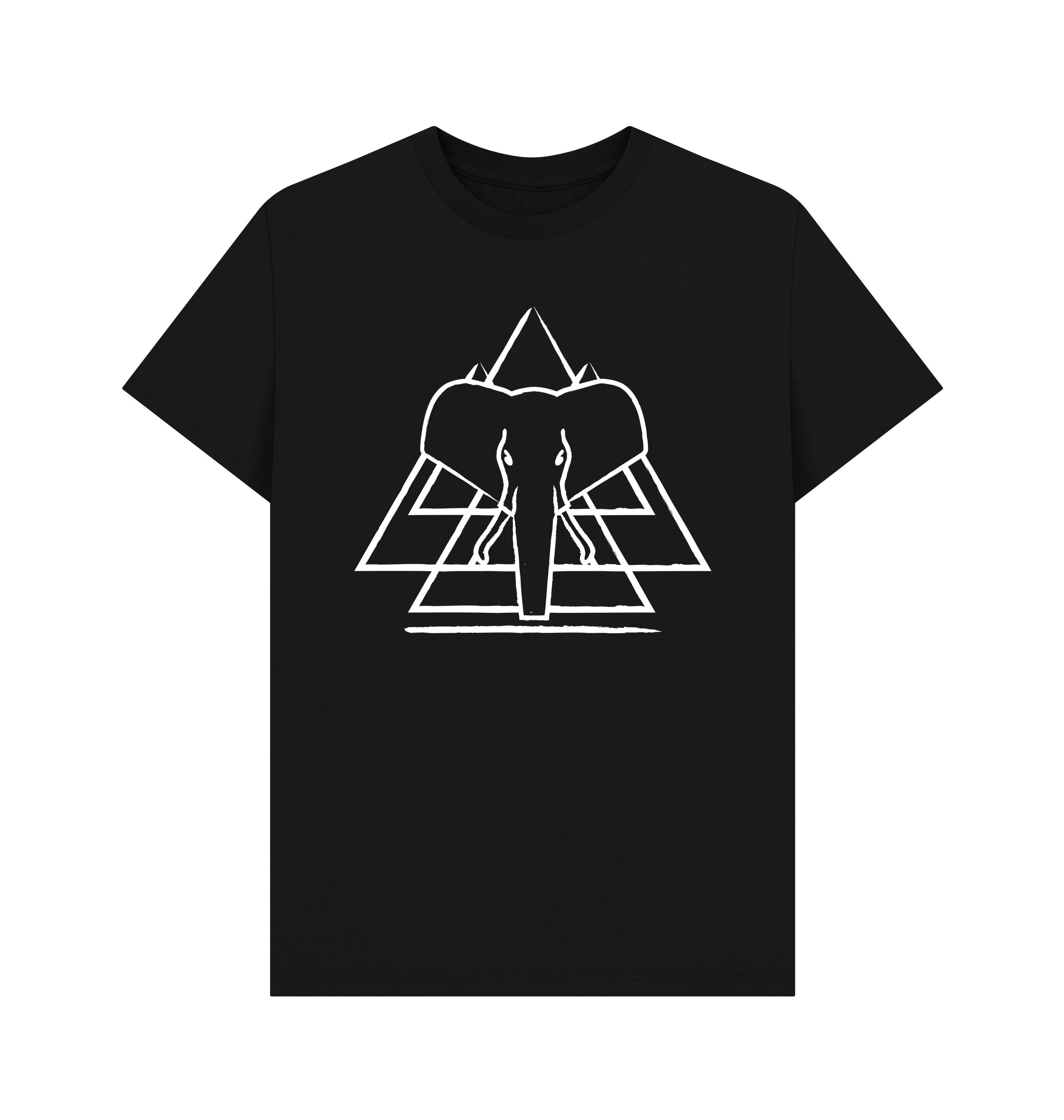 Black Printed T-shirt Front