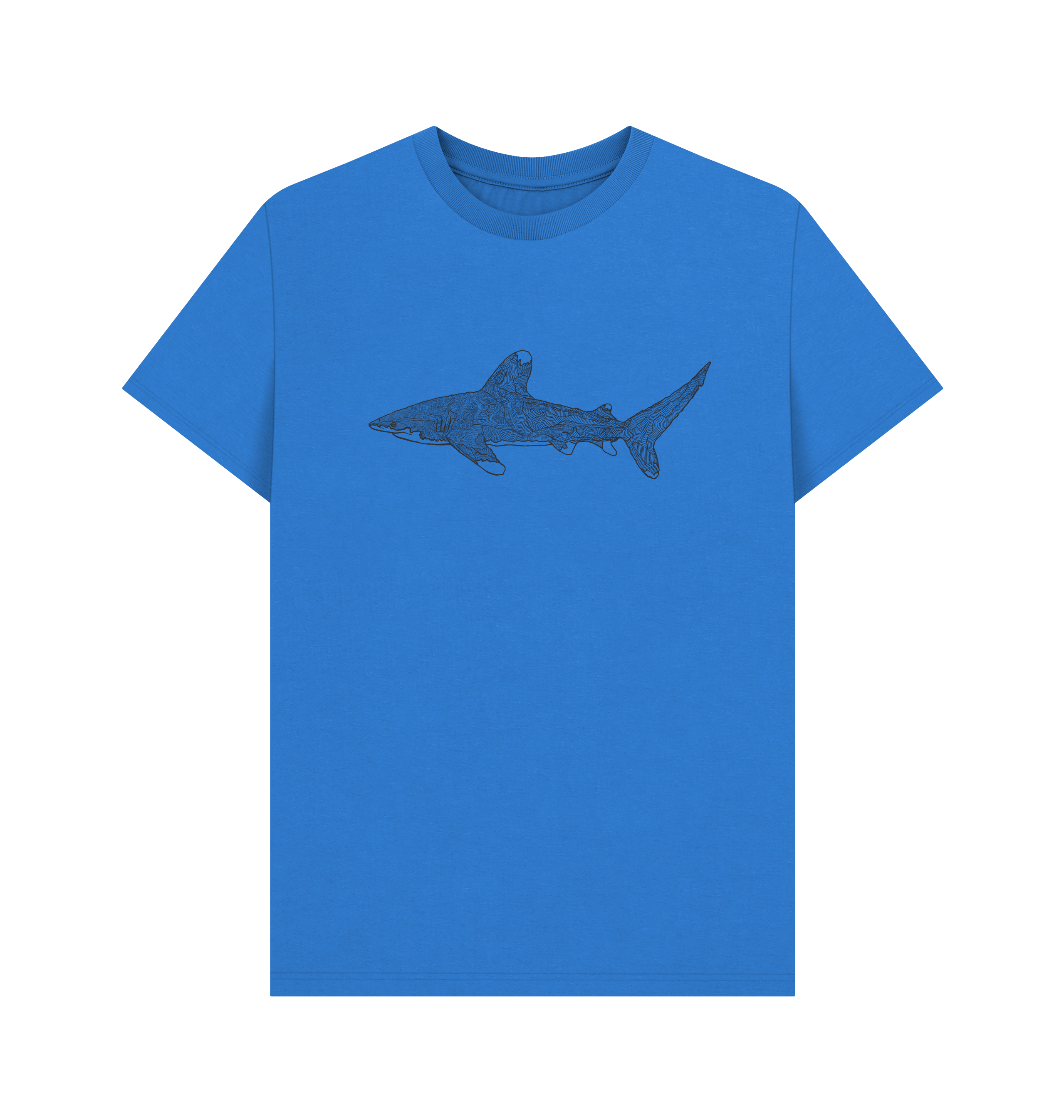 Bright Blue Printed T-shirt Front