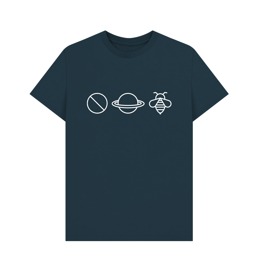 Denim Blue Printed T-shirt Front