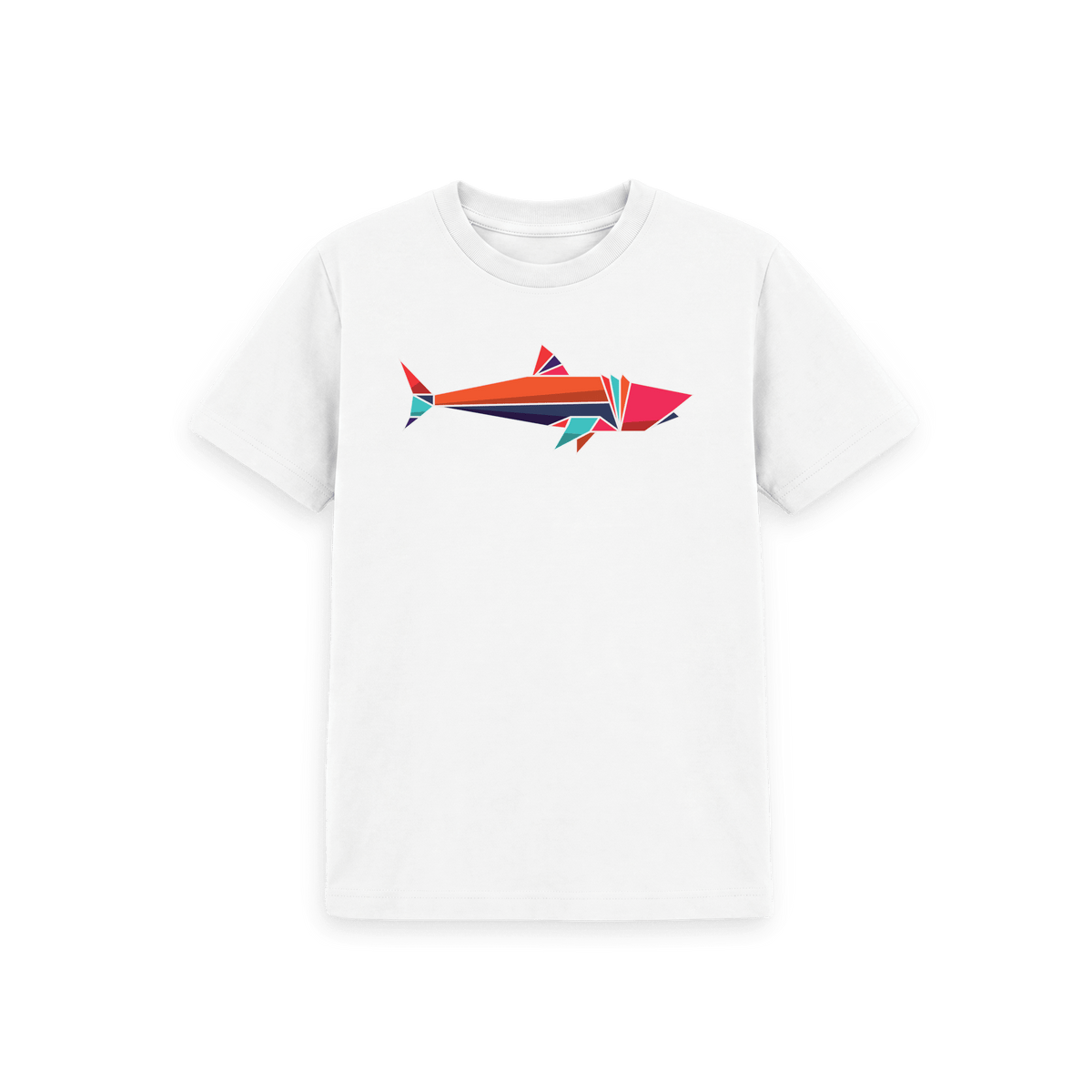 White Printed Kids T-Shirt Front