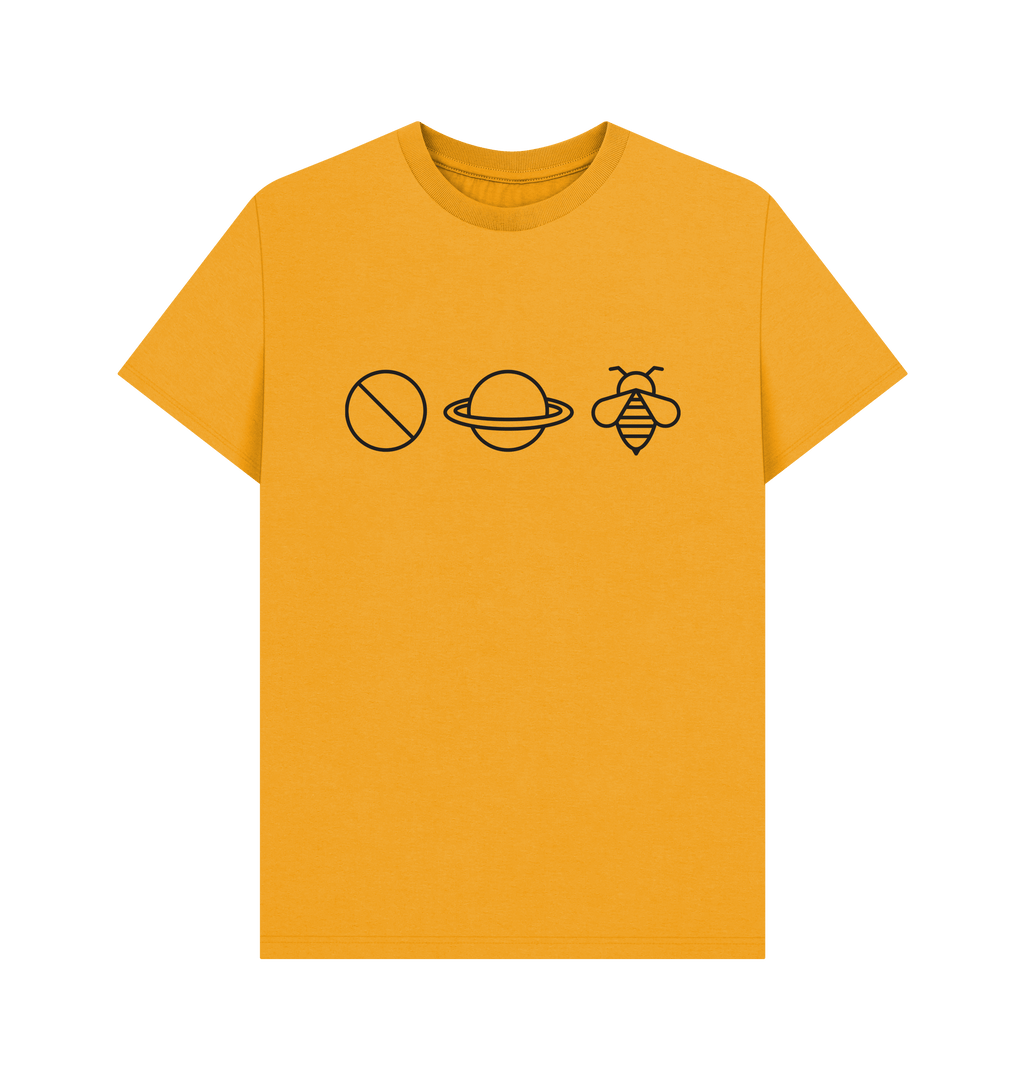 Mustard Printed T-shirt Front