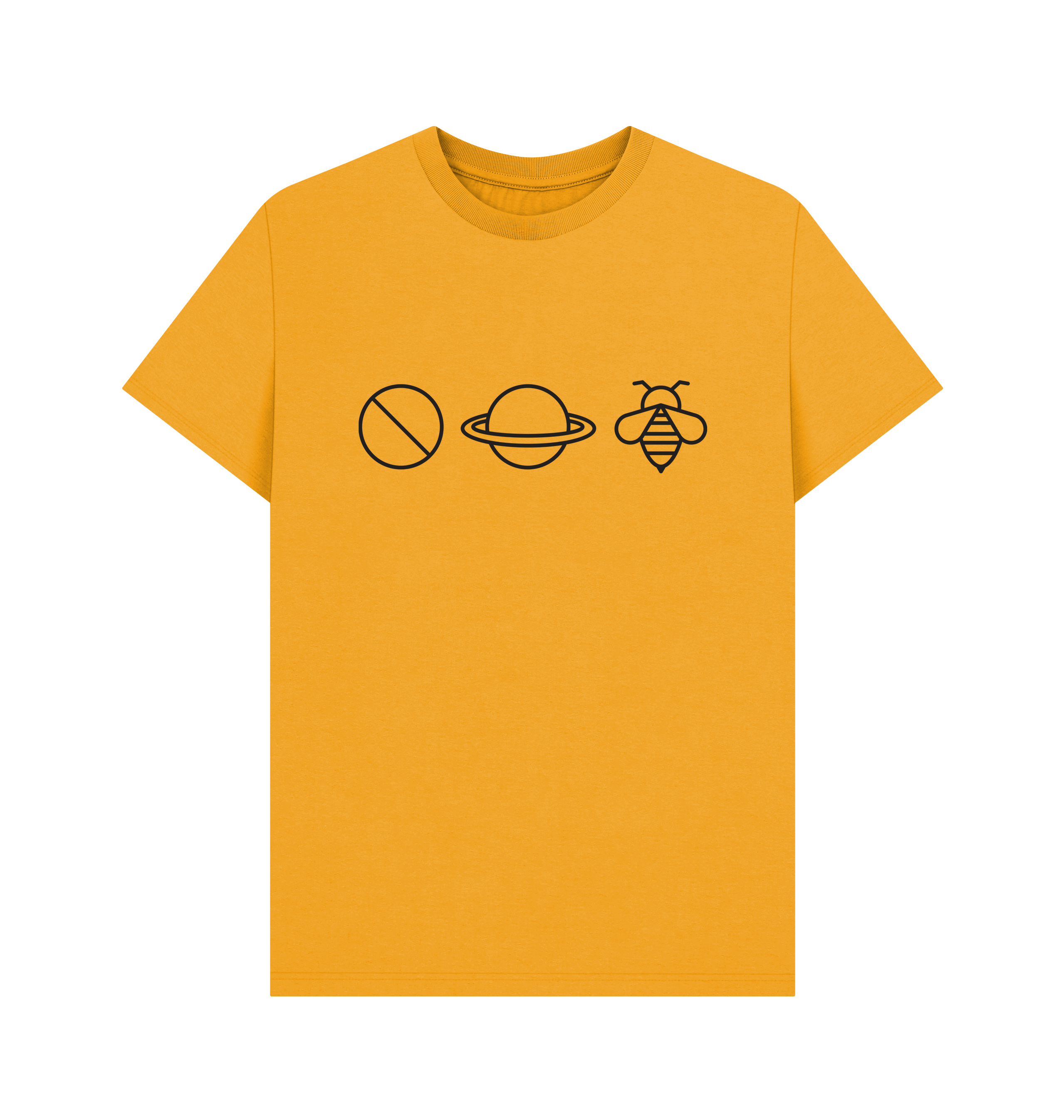 Mustard Printed T-shirt Front