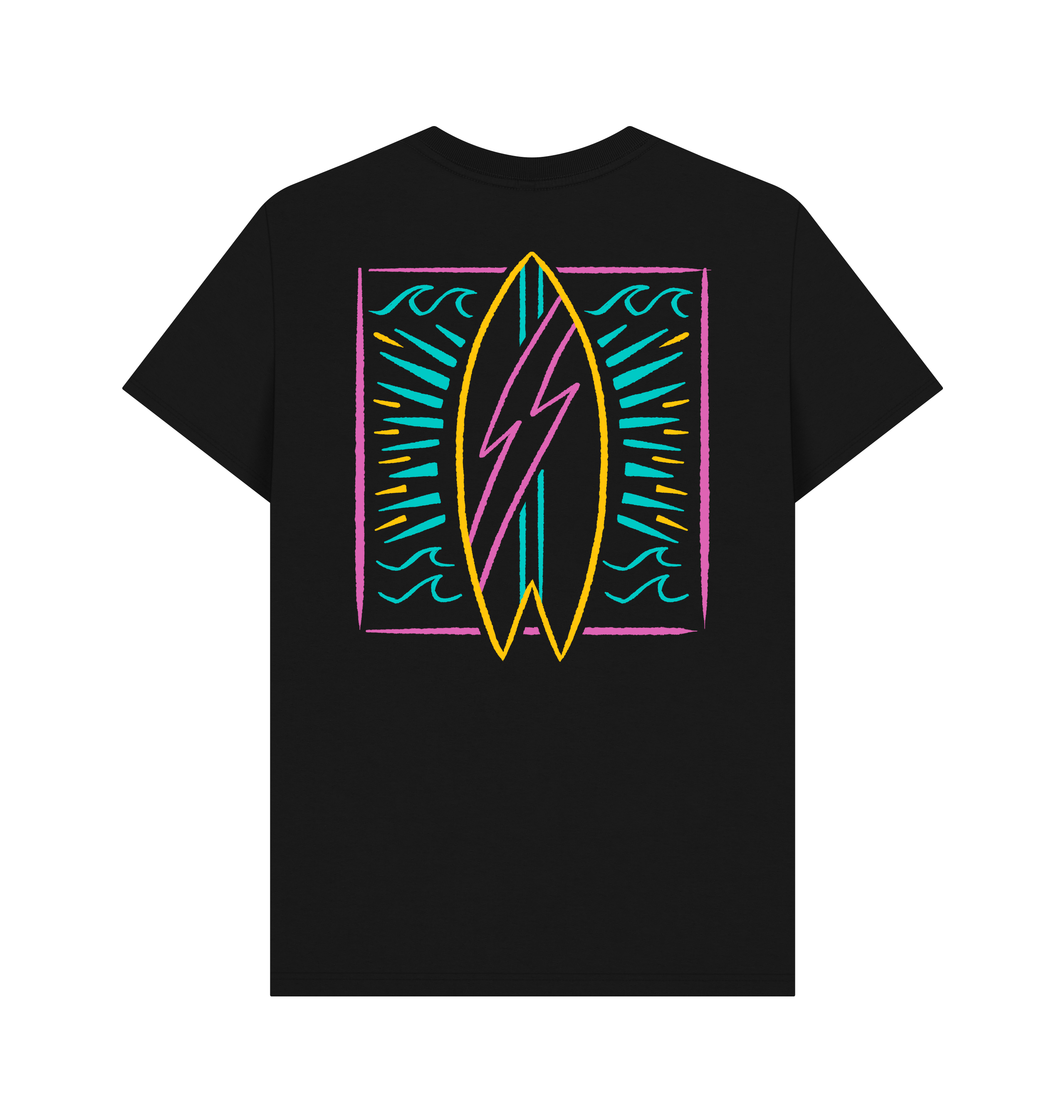 Black Printed T-shirt Back