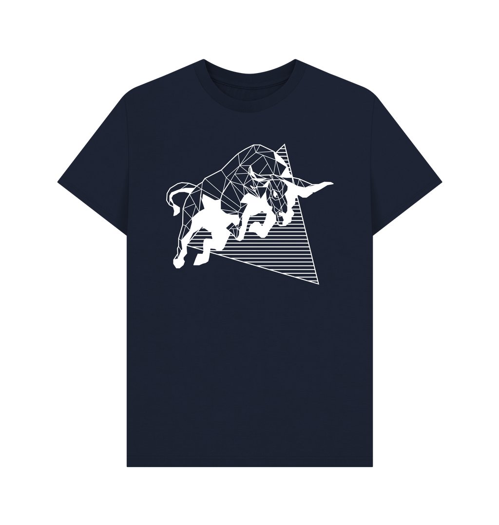Navy Blue Printed T-shirt Front