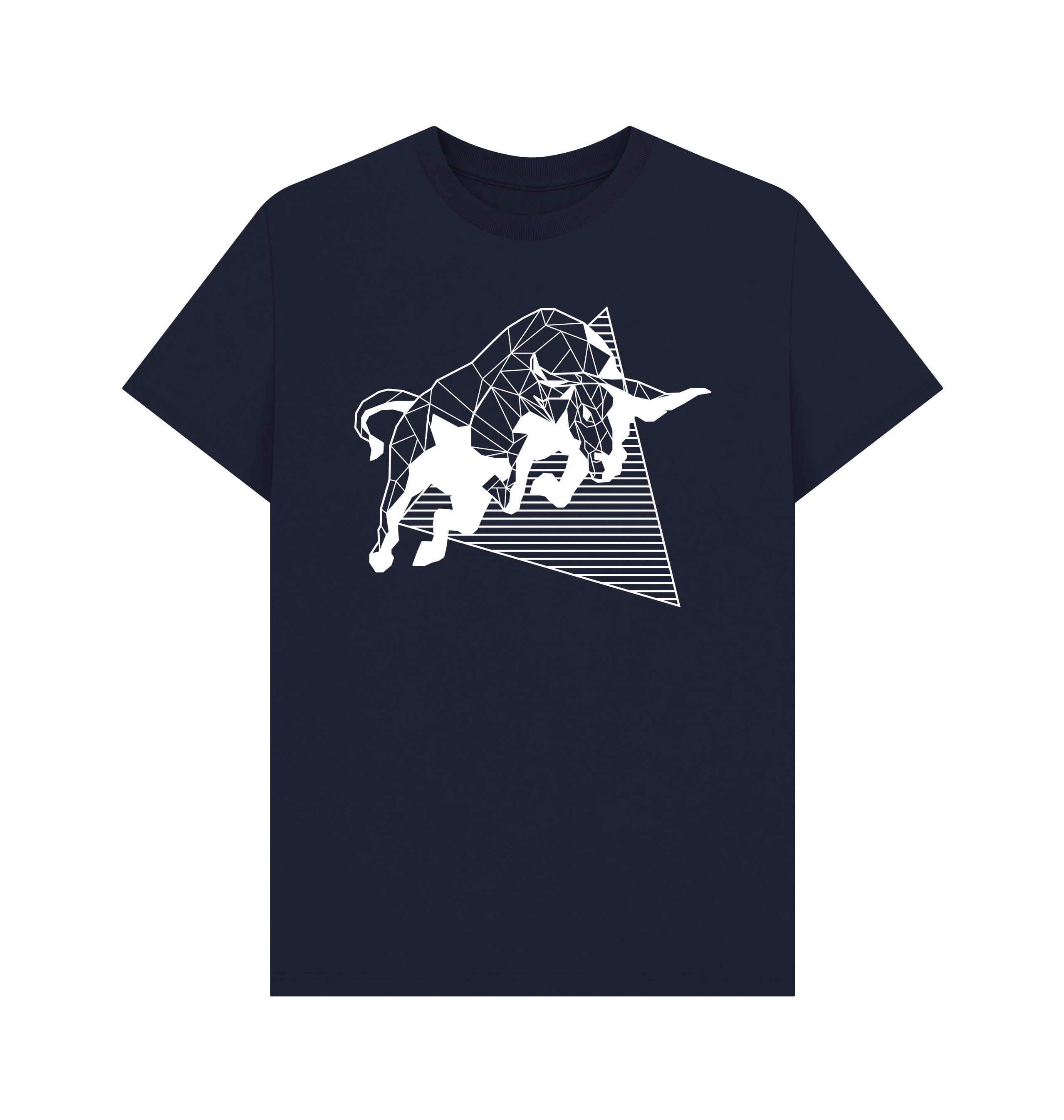 Navy Blue Printed T-shirt Front