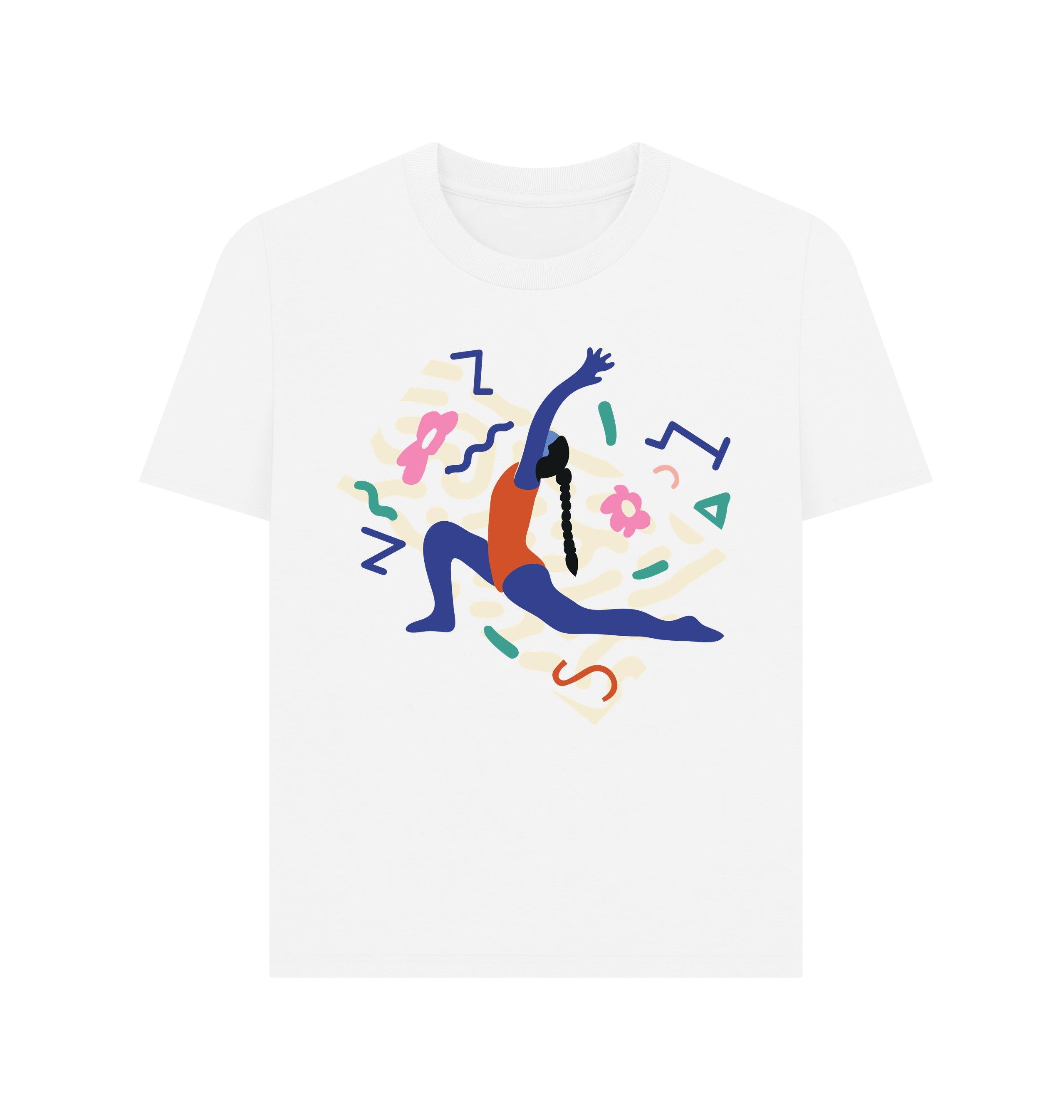 White Printed T-shirt Front