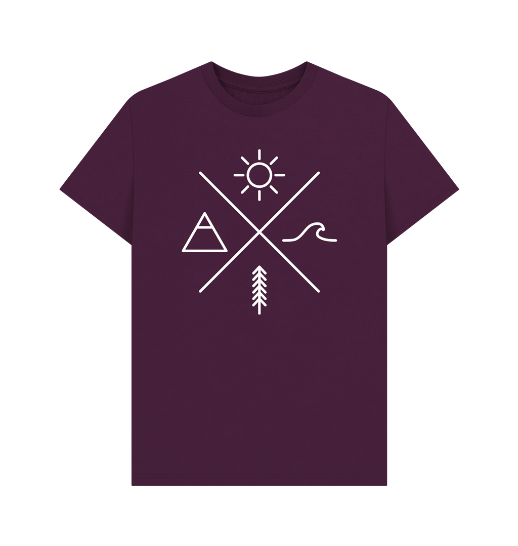Purple Printed T-shirt Front