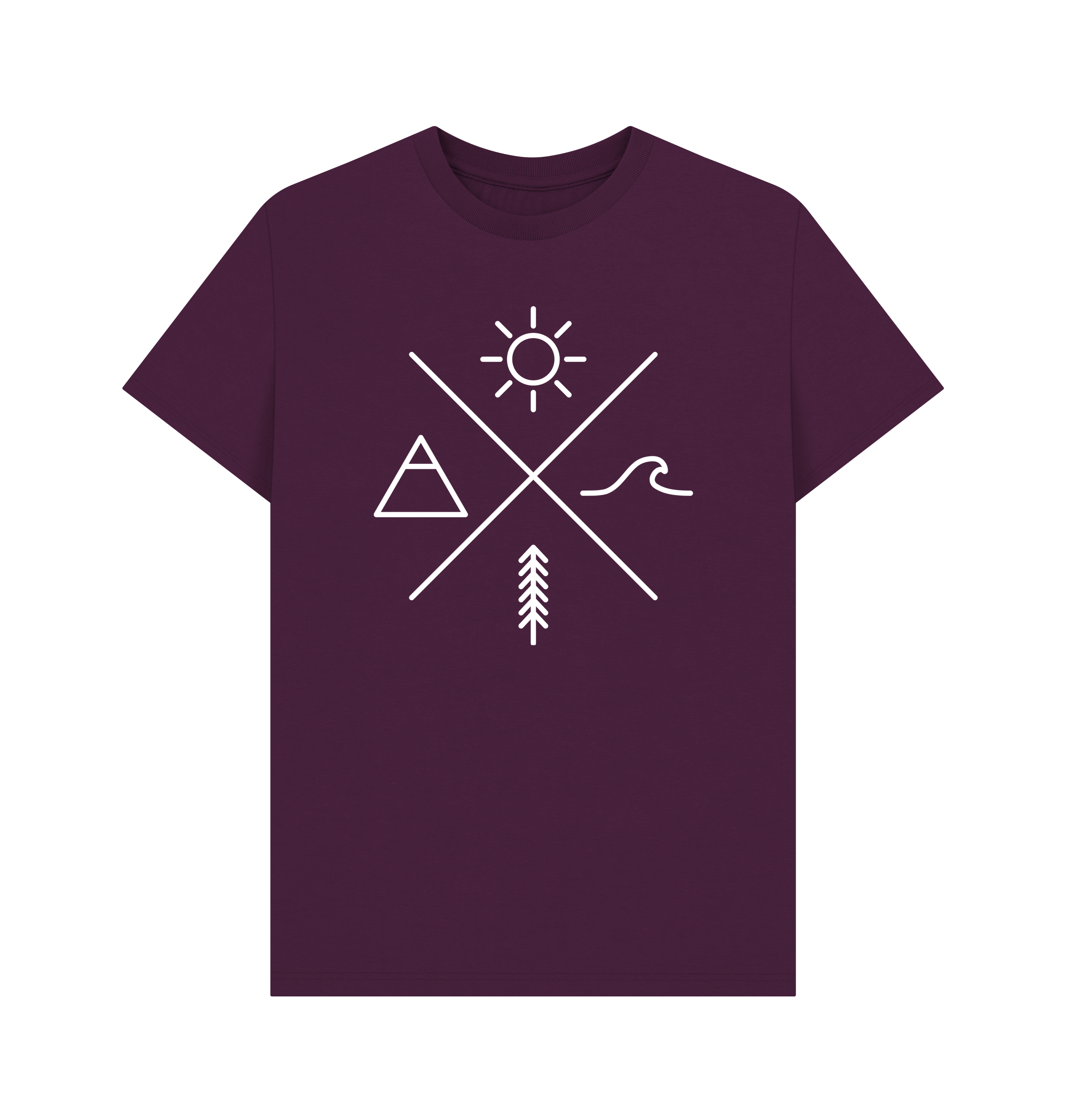 Purple Printed T-shirt Front