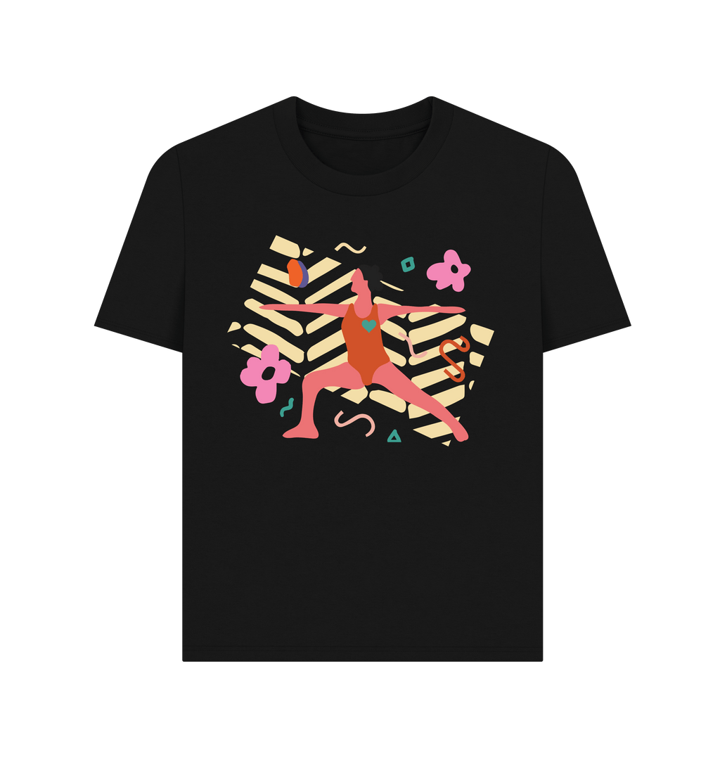 Black Printed T-shirt Front