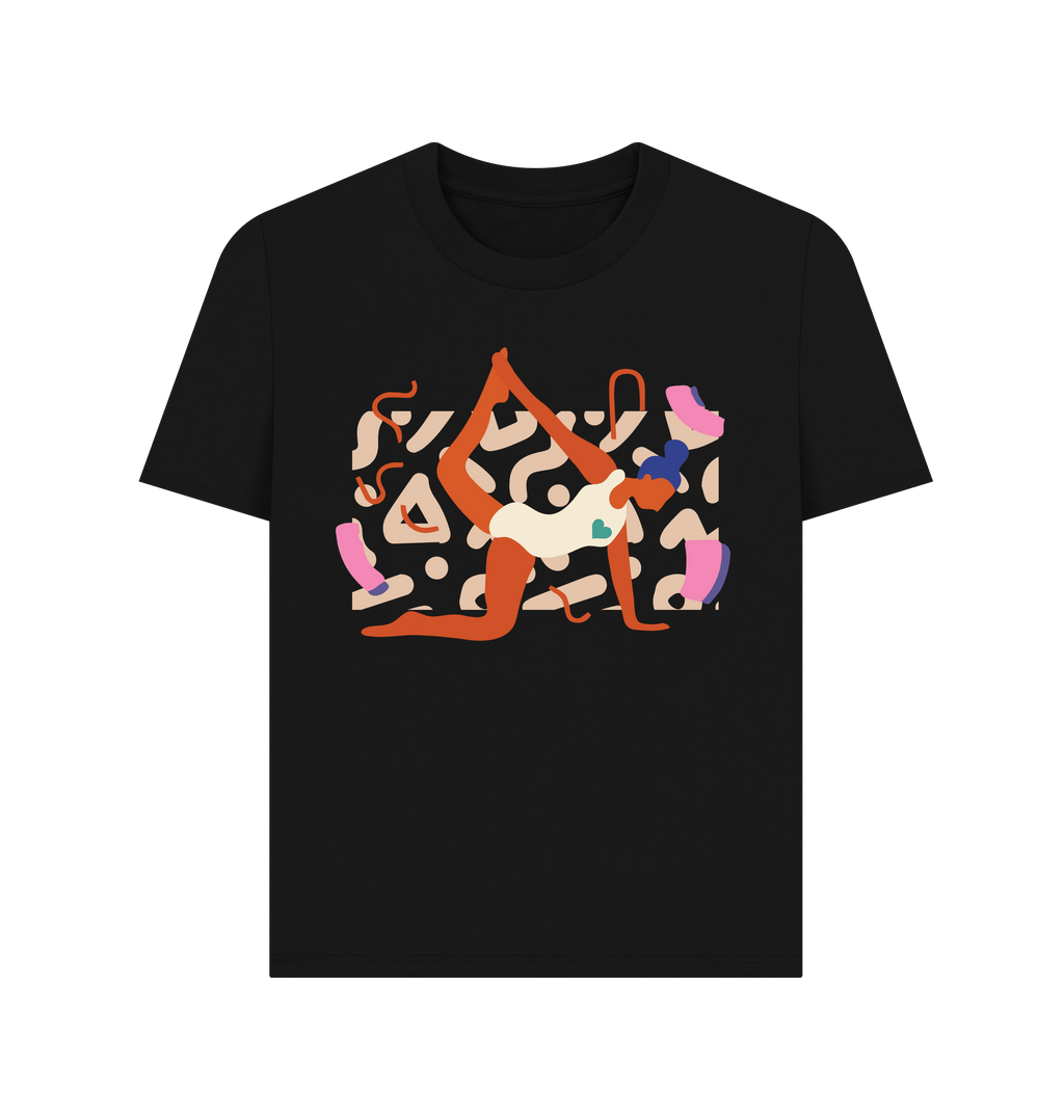 Black Printed T-shirt Front