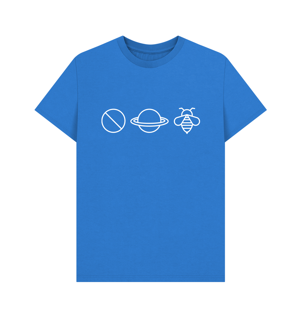 Bright Blue Printed T-shirt Front