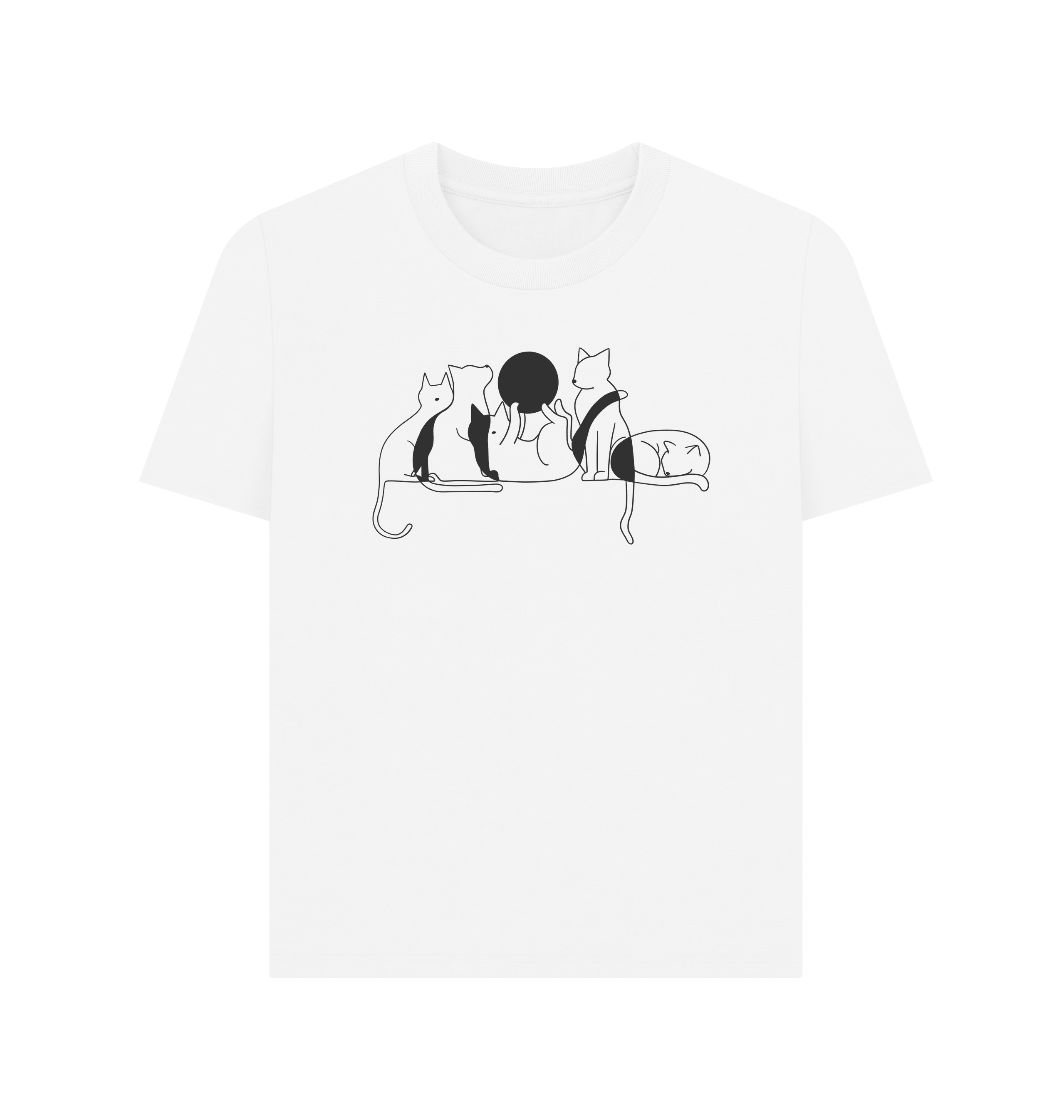 White Printed T-shirt Front