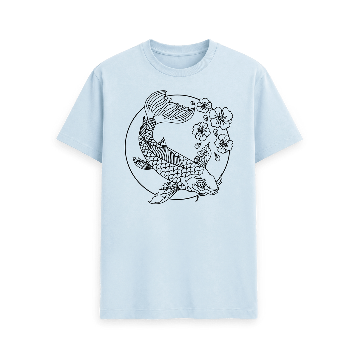 Sky Blue Printed T-shirt Front