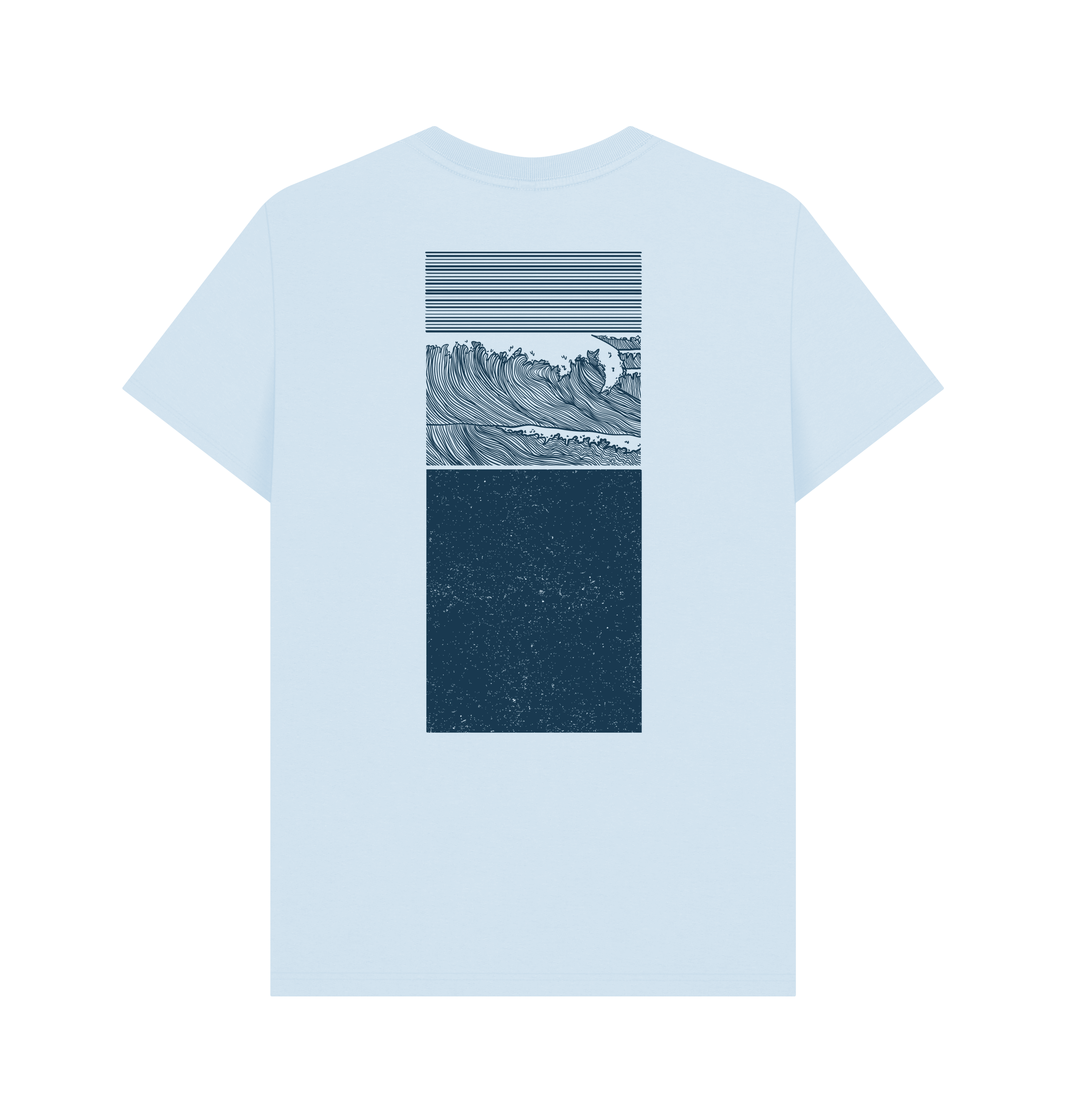Sky Blue Printed T-shirt Back