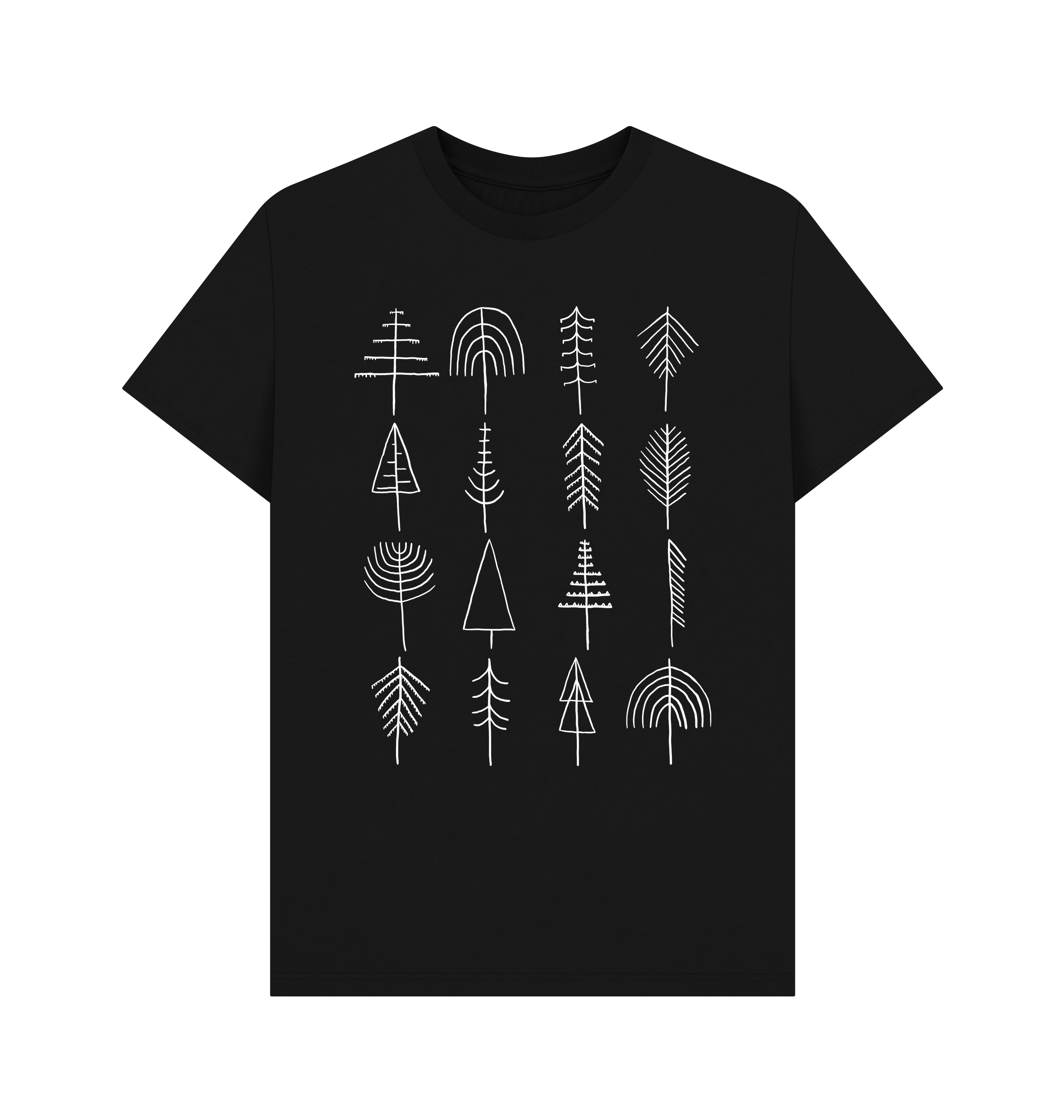 Black Printed T-shirt Front