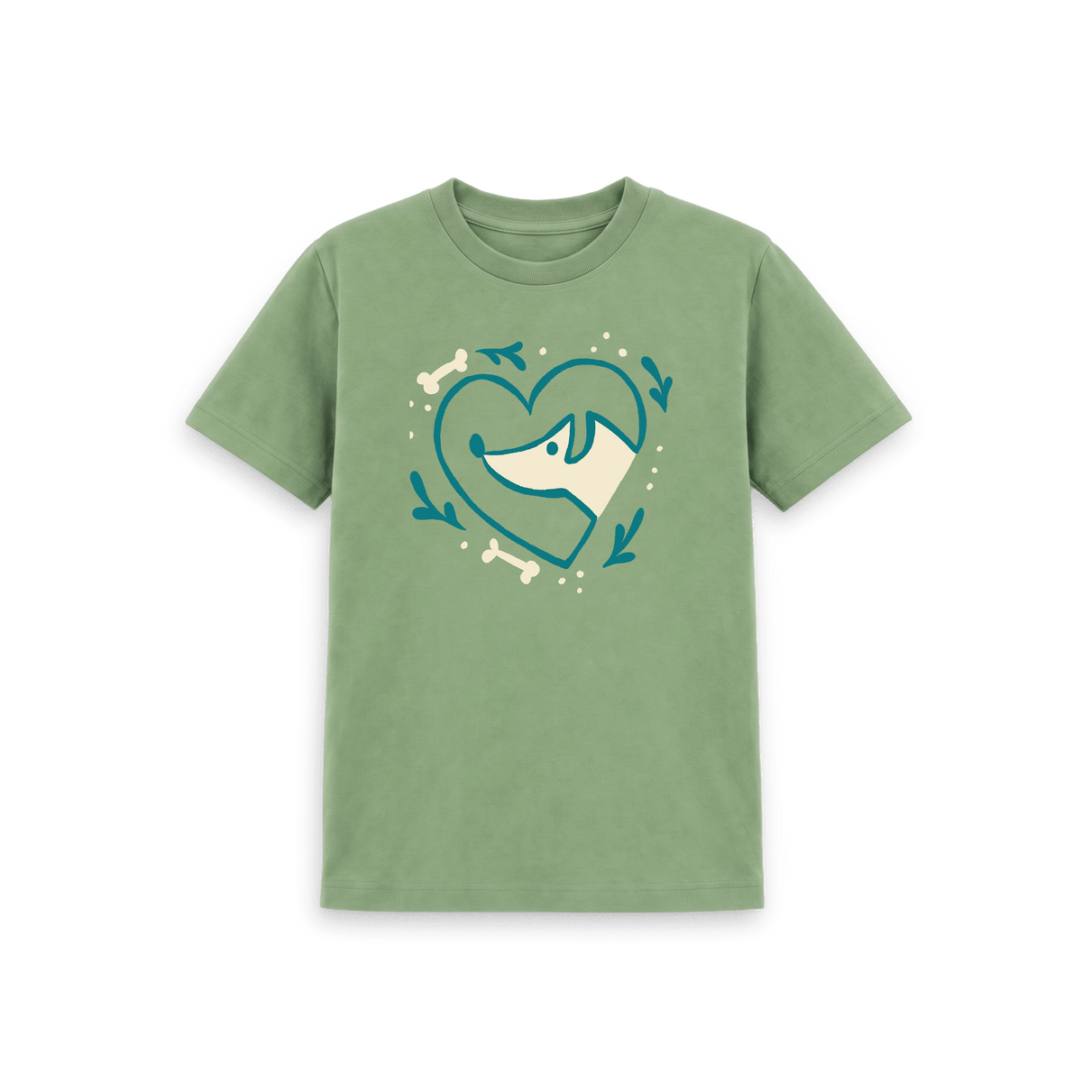 Sage Printed Kids T-Shirt Front