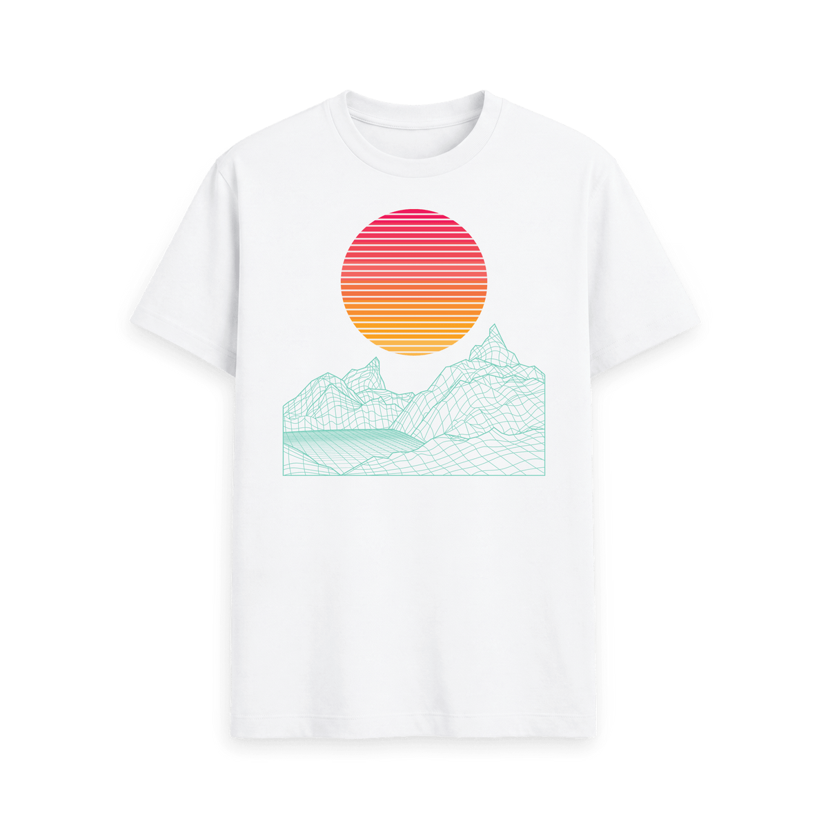 White Printed T-shirt Front