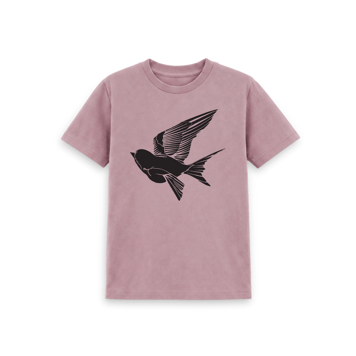 Mauve Printed Kids T-Shirt Front