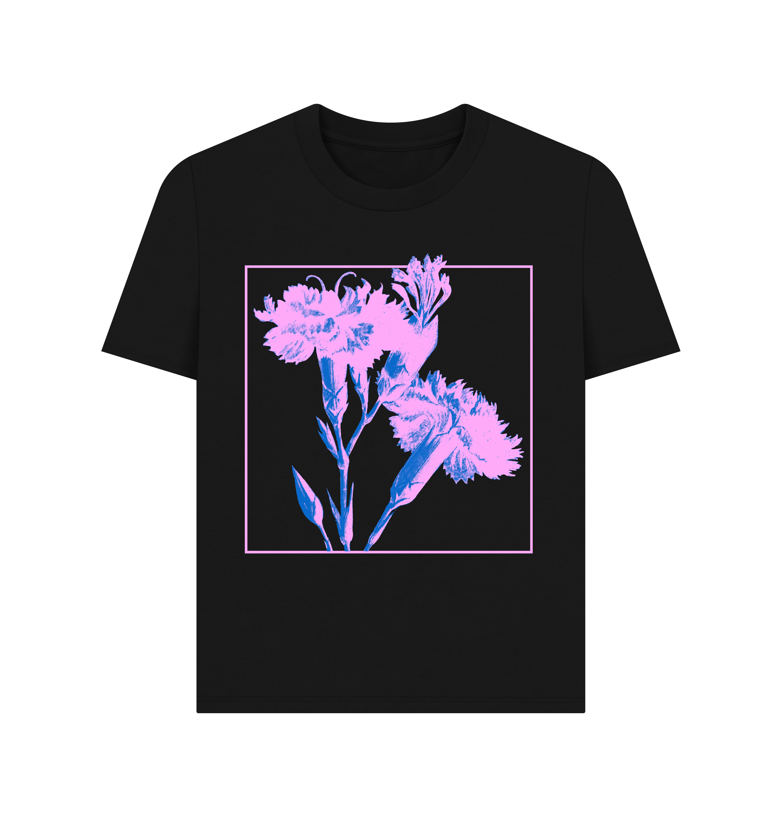 Black Printed T-shirt Front