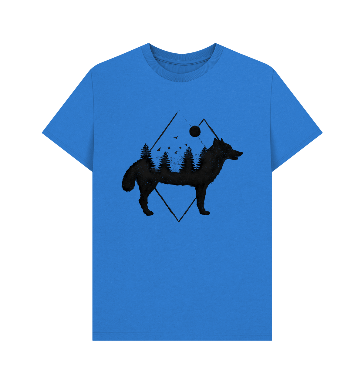 Bright Blue Printed T-shirt Front