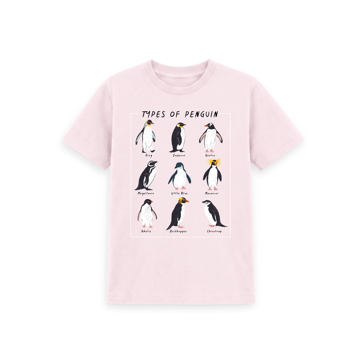 Pink Printed Kids T-Shirt Front