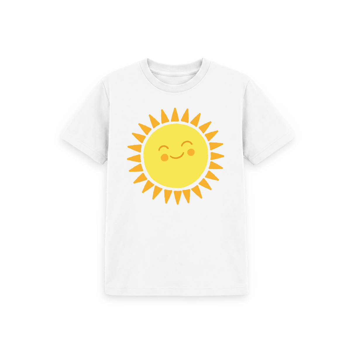 White Printed Kids T-Shirt Front