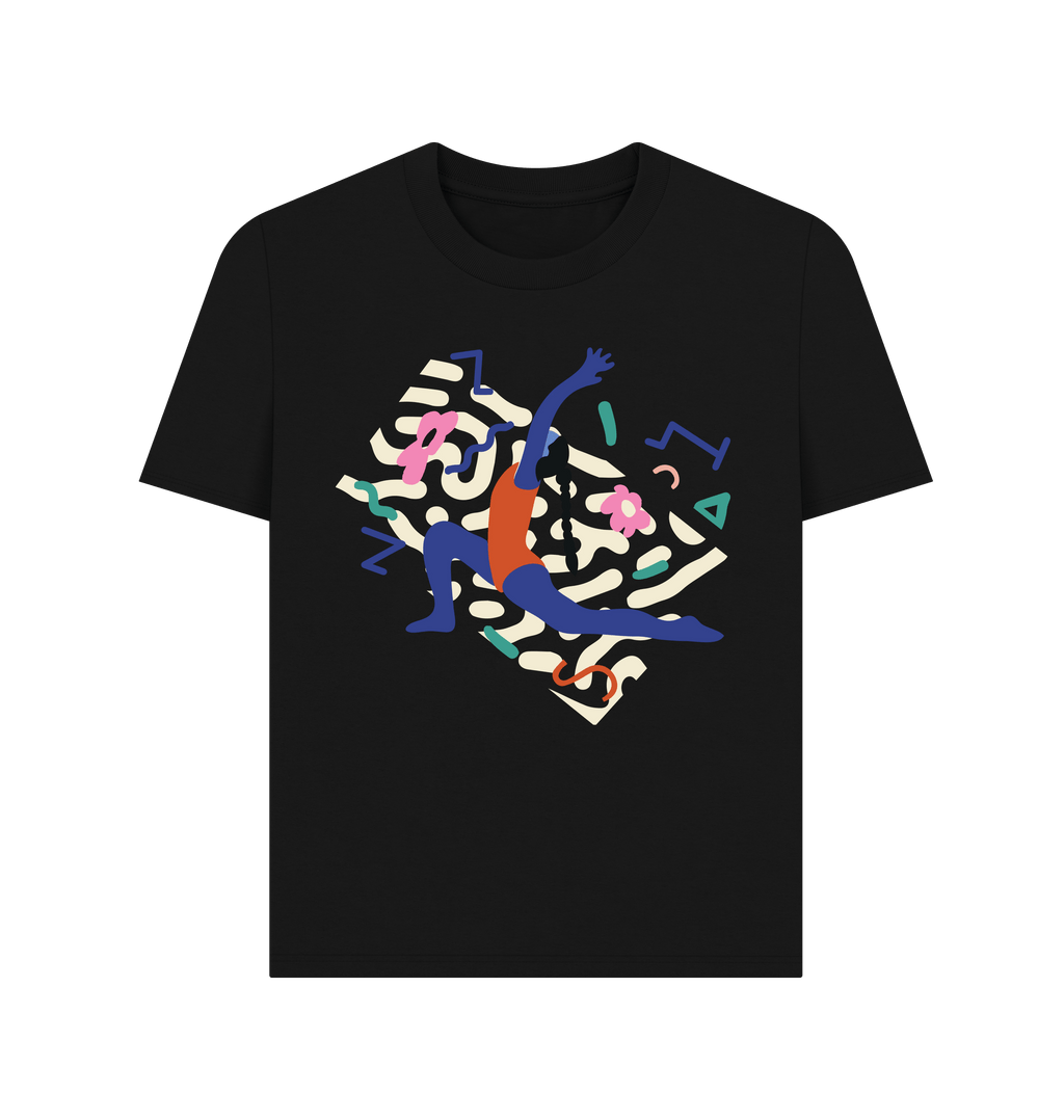Black Printed T-shirt Front