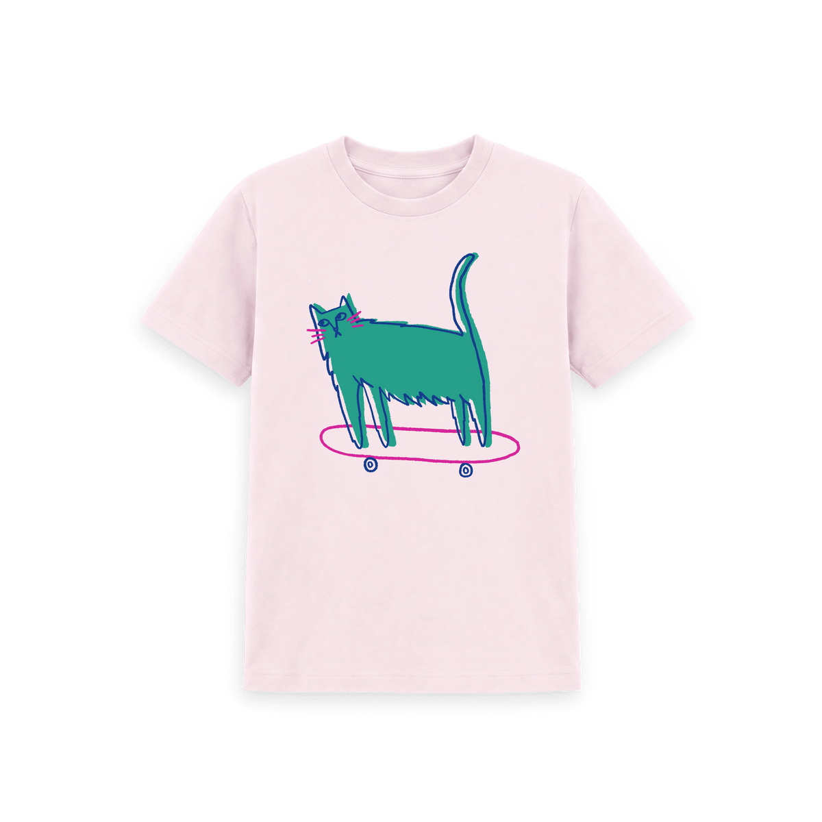Pink Printed Kids T-Shirt Front