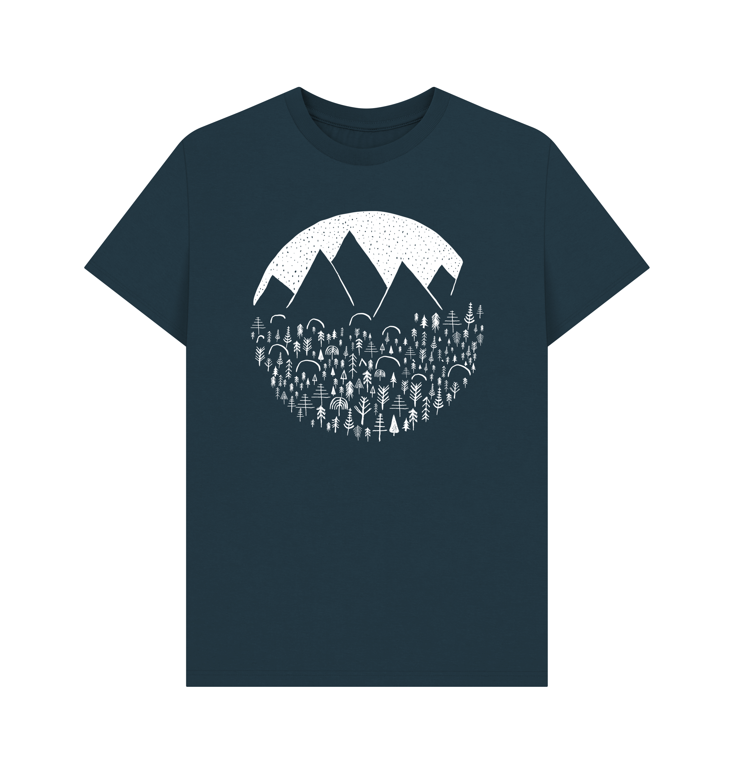 Denim Blue Printed T-shirt Front